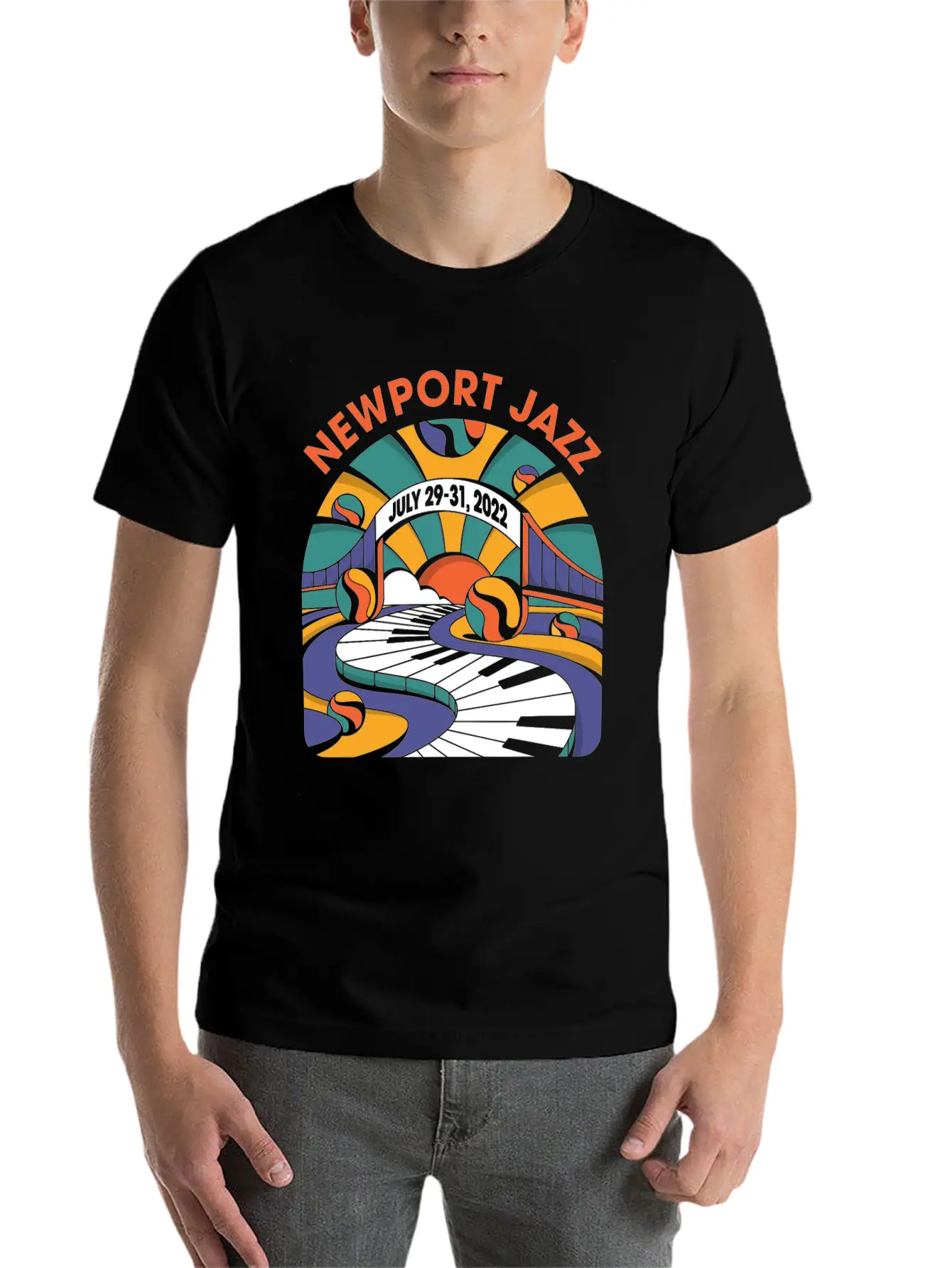NEWPORT JAZZ FEST 2022 Lightweight Cotton T-Shirt – Daily Comfort Graphic Shirt