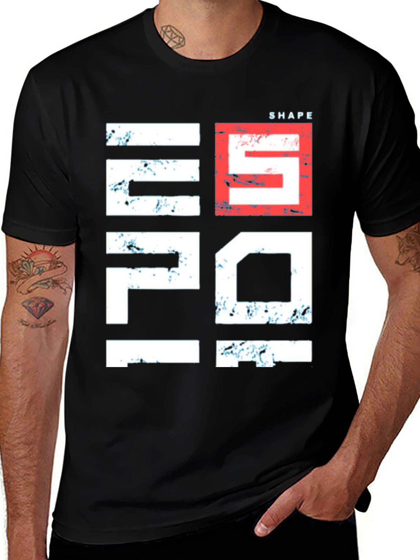 Shape 5IVE Black Graphic T-Shirt
