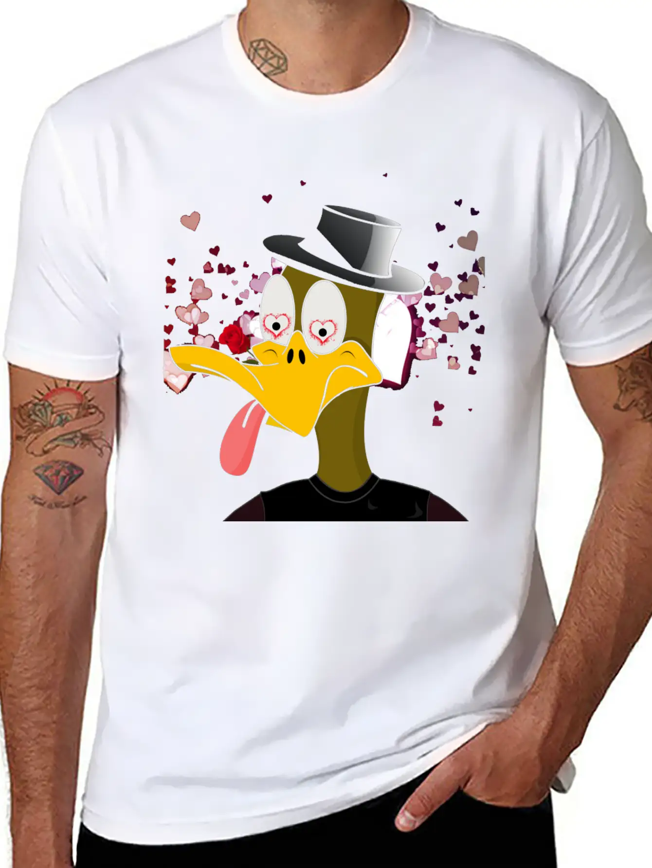 NFT - Nerd Duck ( D-002 ) Essential Cotton Tee For Daily Outfits – Unisex Style