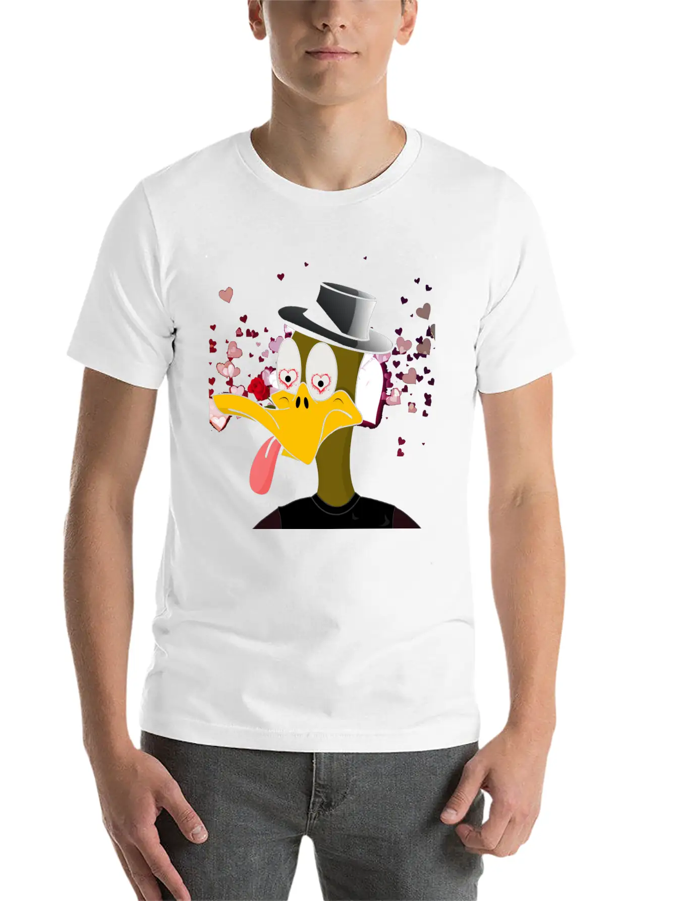NFT - Nerd Duck ( D-002 ) Essential Cotton Tee For Daily Outfits – Unisex Style