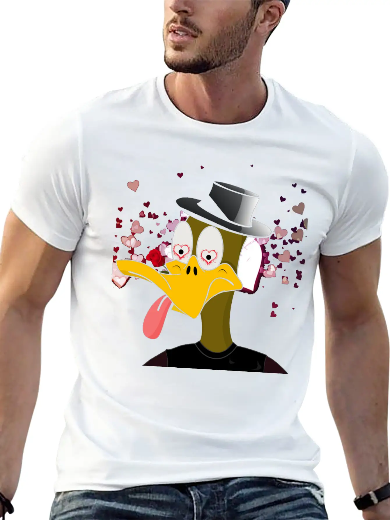 NFT - Nerd Duck ( D-002 ) Essential Cotton Tee For Daily Outfits – Unisex Style