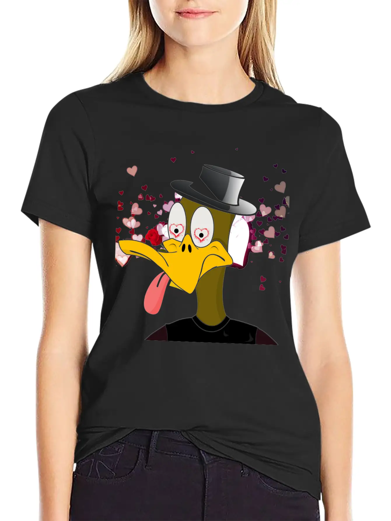 NFT - Nerd Duck ( D-002 ) Essential Cotton Tee For Daily Outfits – Unisex Style