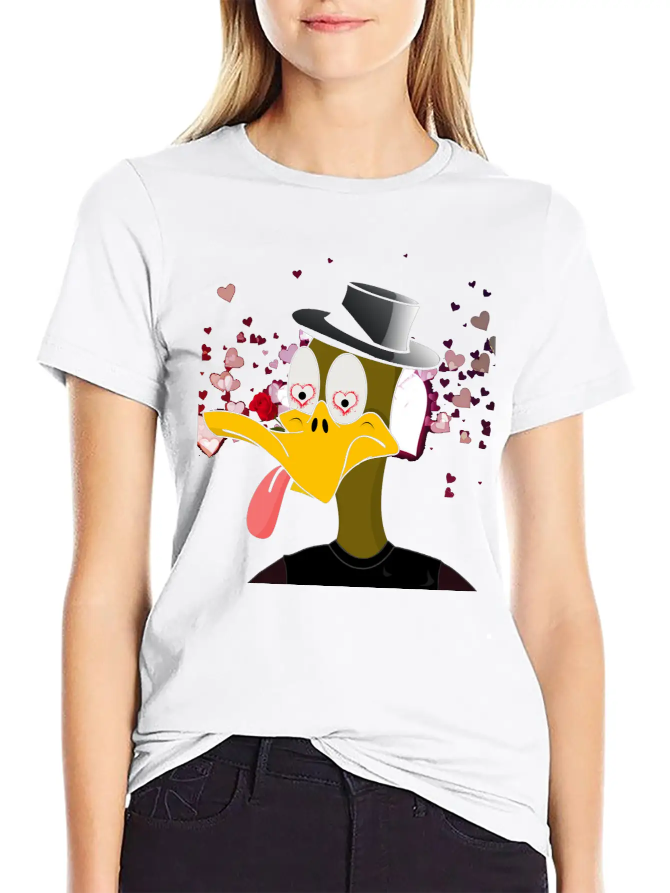 NFT - Nerd Duck ( D-002 ) Essential Cotton Tee For Daily Outfits – Unisex Style