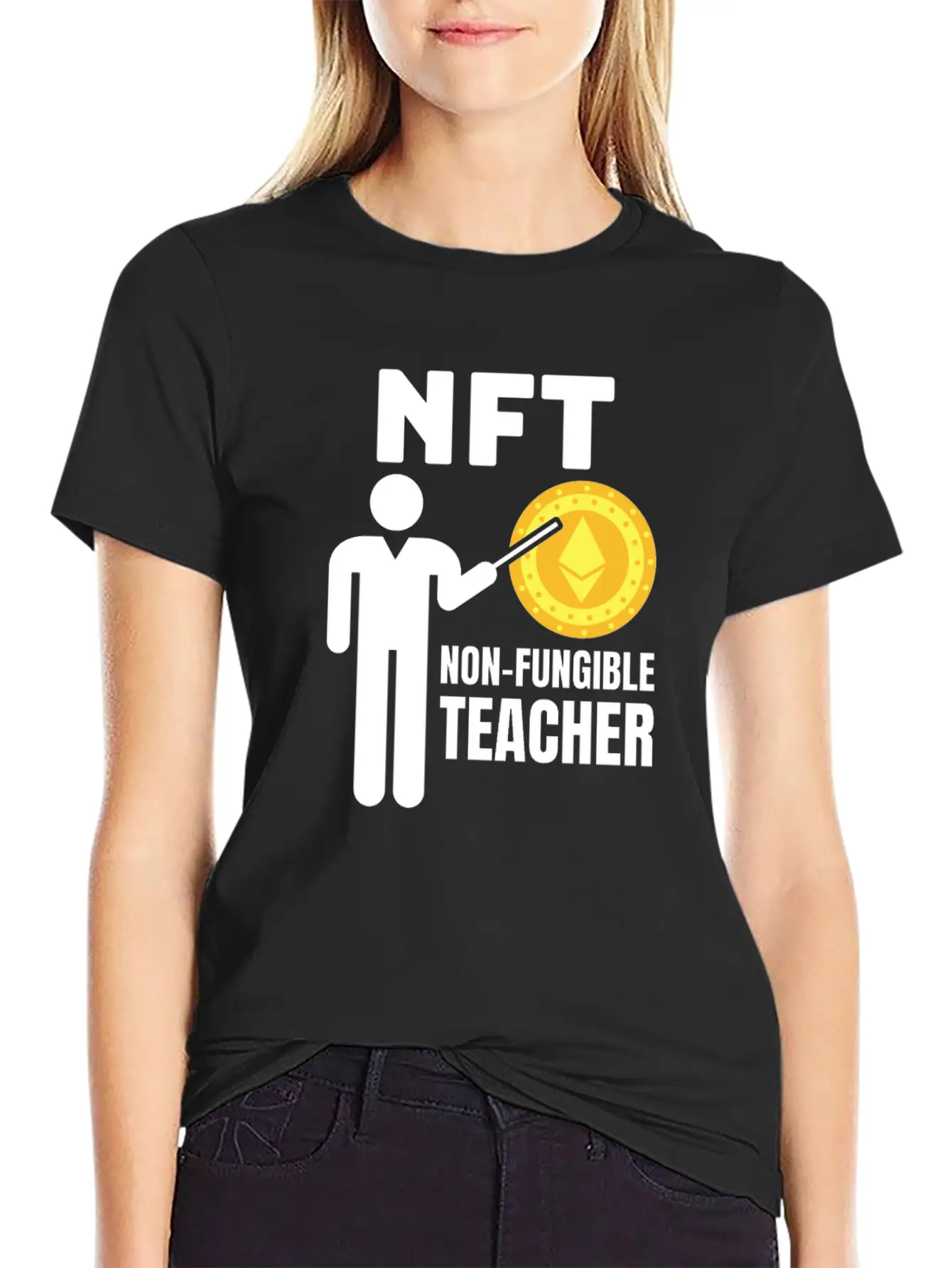 NFT - Non Fungible Teacher - Digital Crypto Classic Fit Graphic Tee For Daily Comfort – Unisex Cotton Shirt