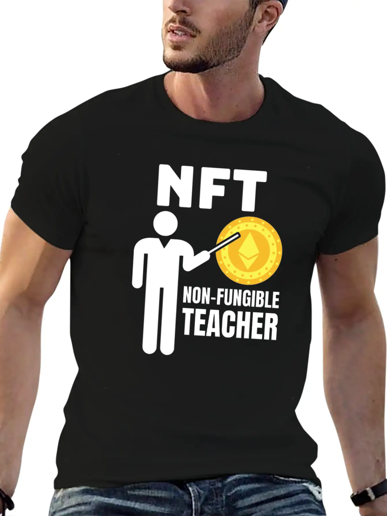 NFT - Non Fungible Teacher - Digital Crypto Classic Fit Graphic Tee For Daily Comfort – Unisex Cotton Shirt