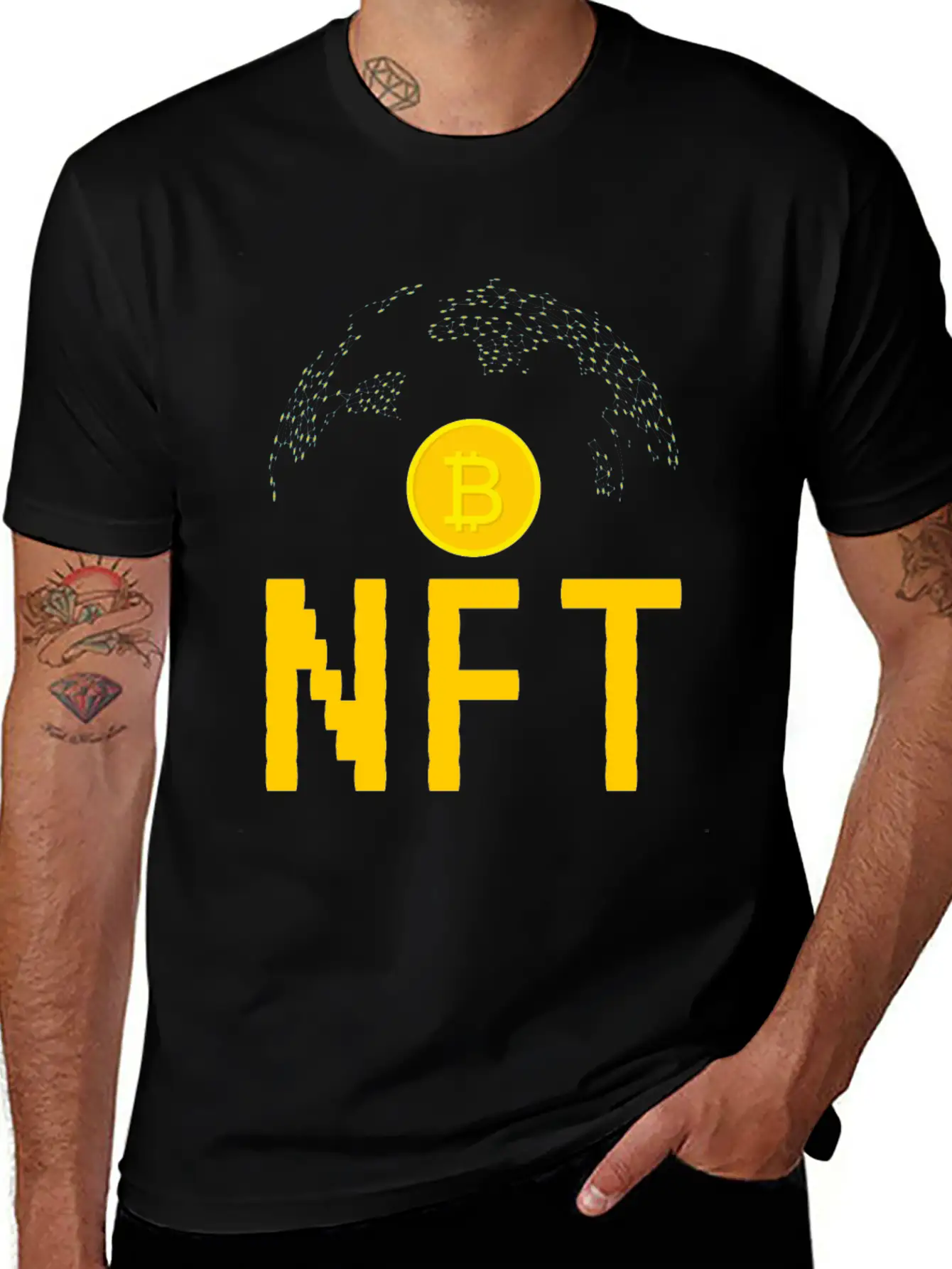 NFT Non-Fungible Token NFTs Funny BTC Lightweight Cotton T-Shirt – Daily Comfort Graphic Shirt