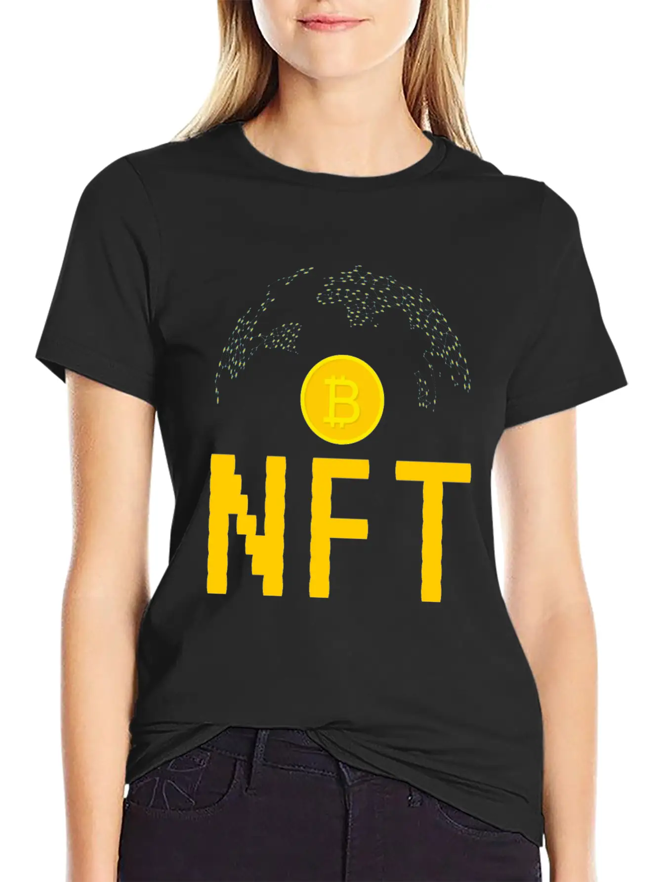 NFT Non-Fungible Token NFTs Funny BTC Lightweight Cotton T-Shirt – Daily Comfort Graphic Shirt