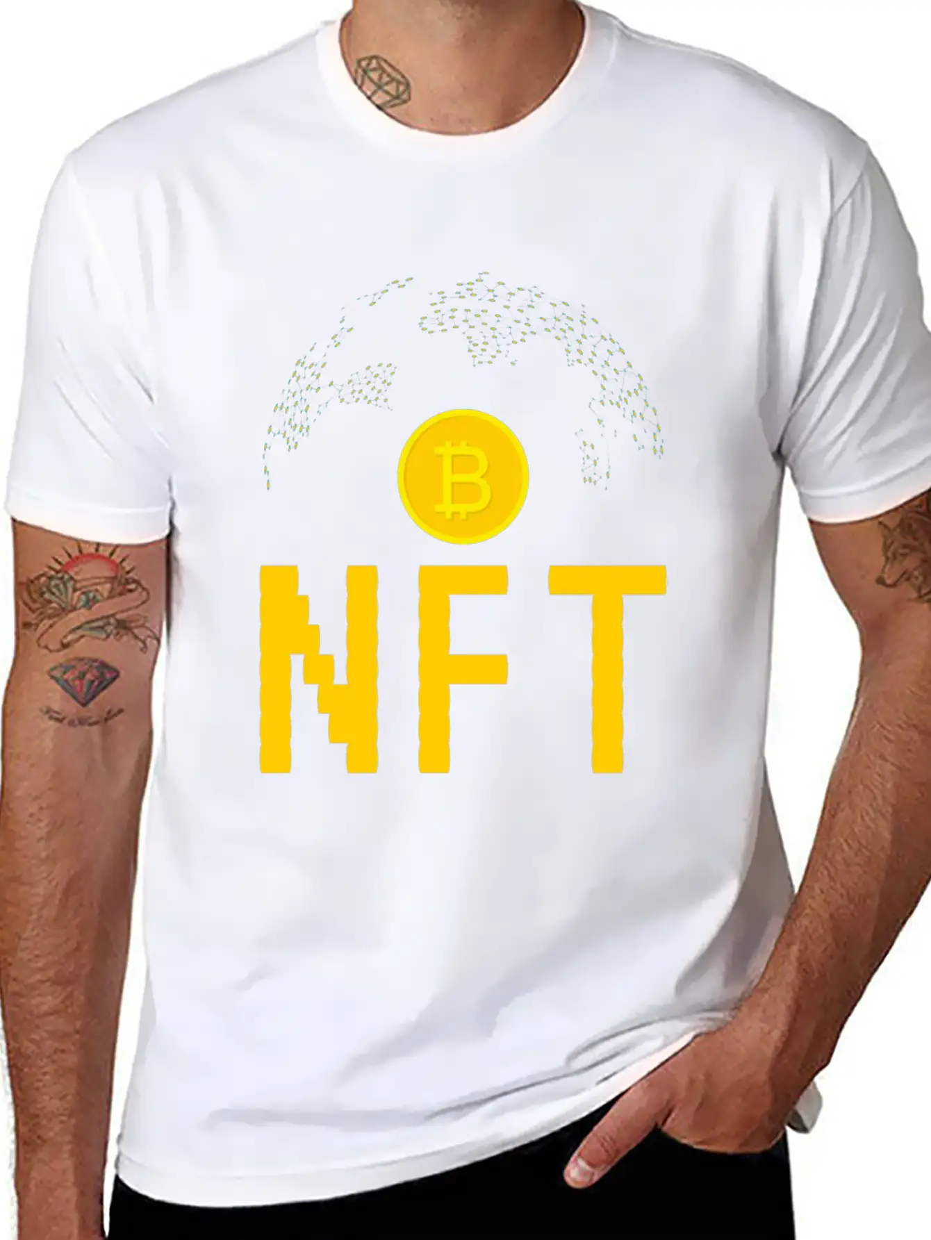 NFT Non-Fungible Token NFTs Funny BTC Lightweight Cotton T-Shirt – Daily Comfort Graphic Shirt