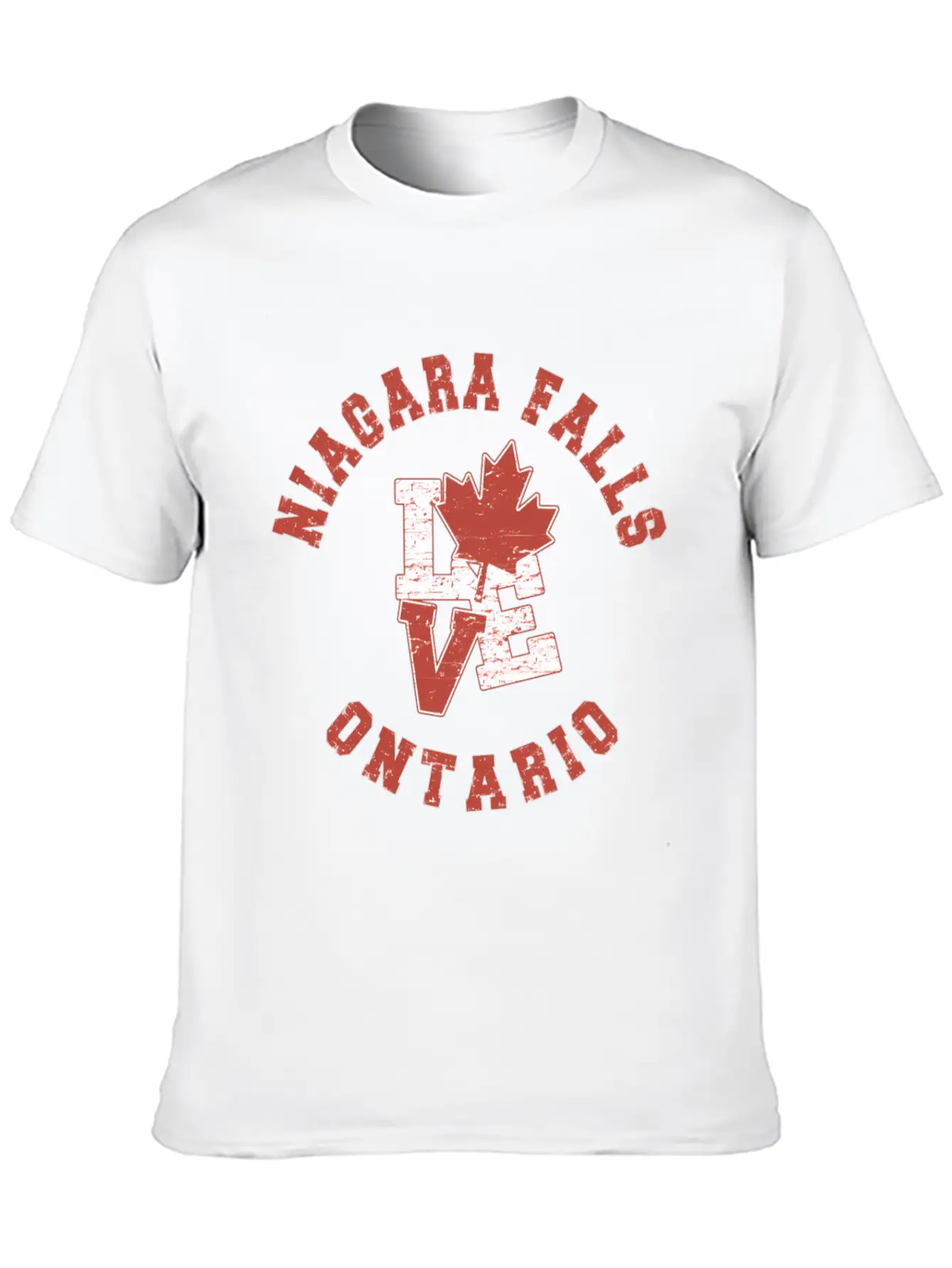 Niagara Falls Ontario Love Canadian Flag Essential Cotton Tee For Daily Outfits – Unisex Style