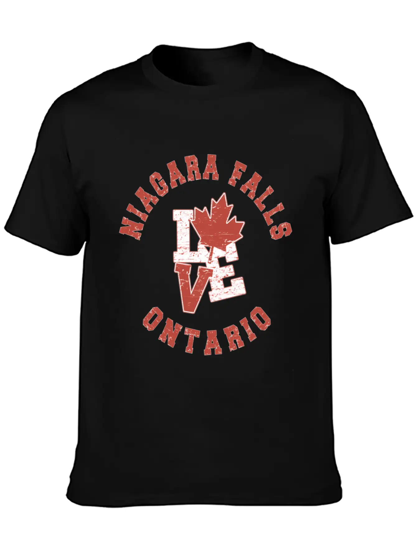 Niagara Falls Ontario Love Canadian Flag Essential Cotton Tee For Daily Outfits – Unisex Style