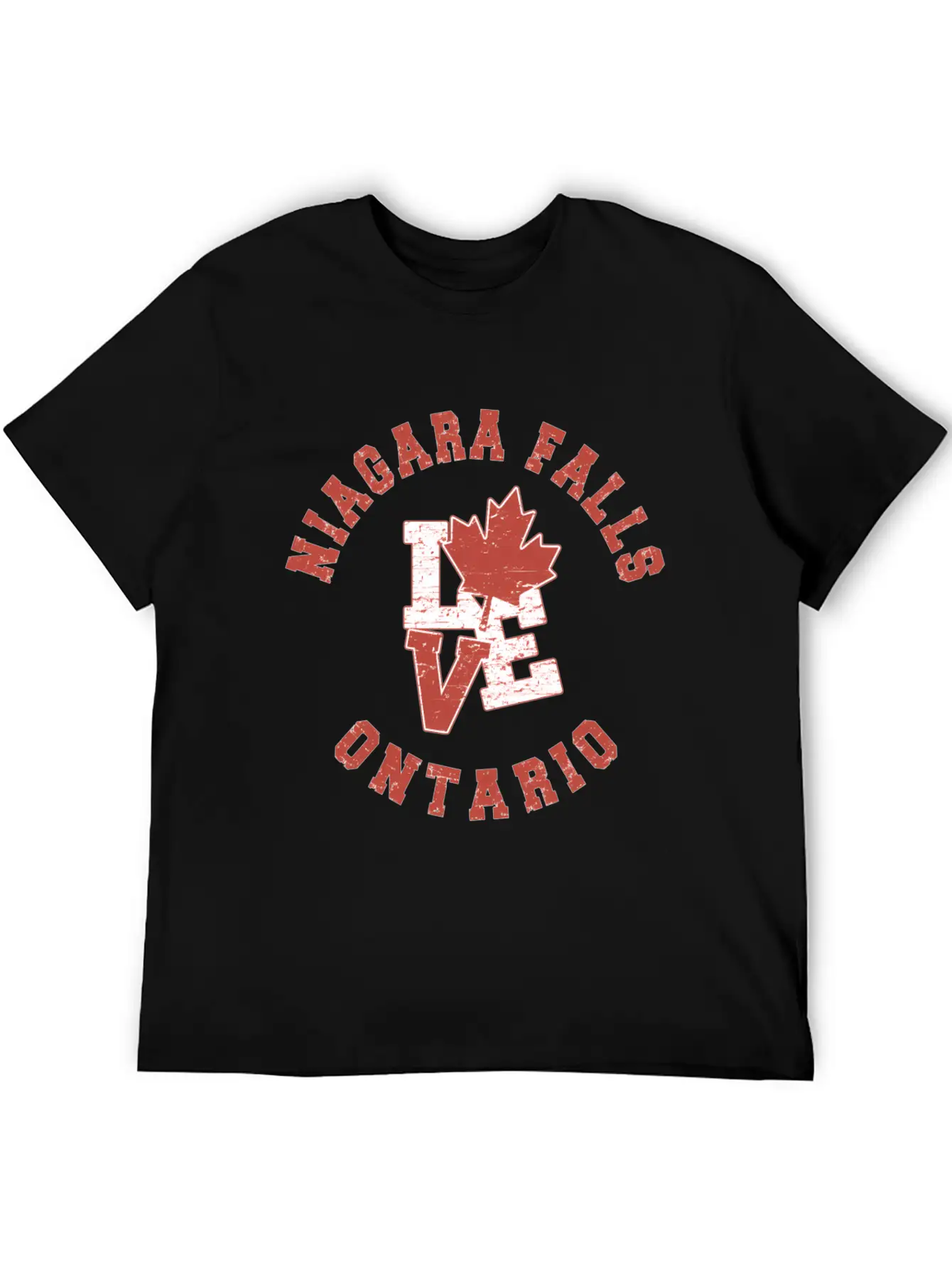 Niagara Falls Ontario Love Canadian Flag Essential Cotton Tee For Daily Outfits – Unisex Style