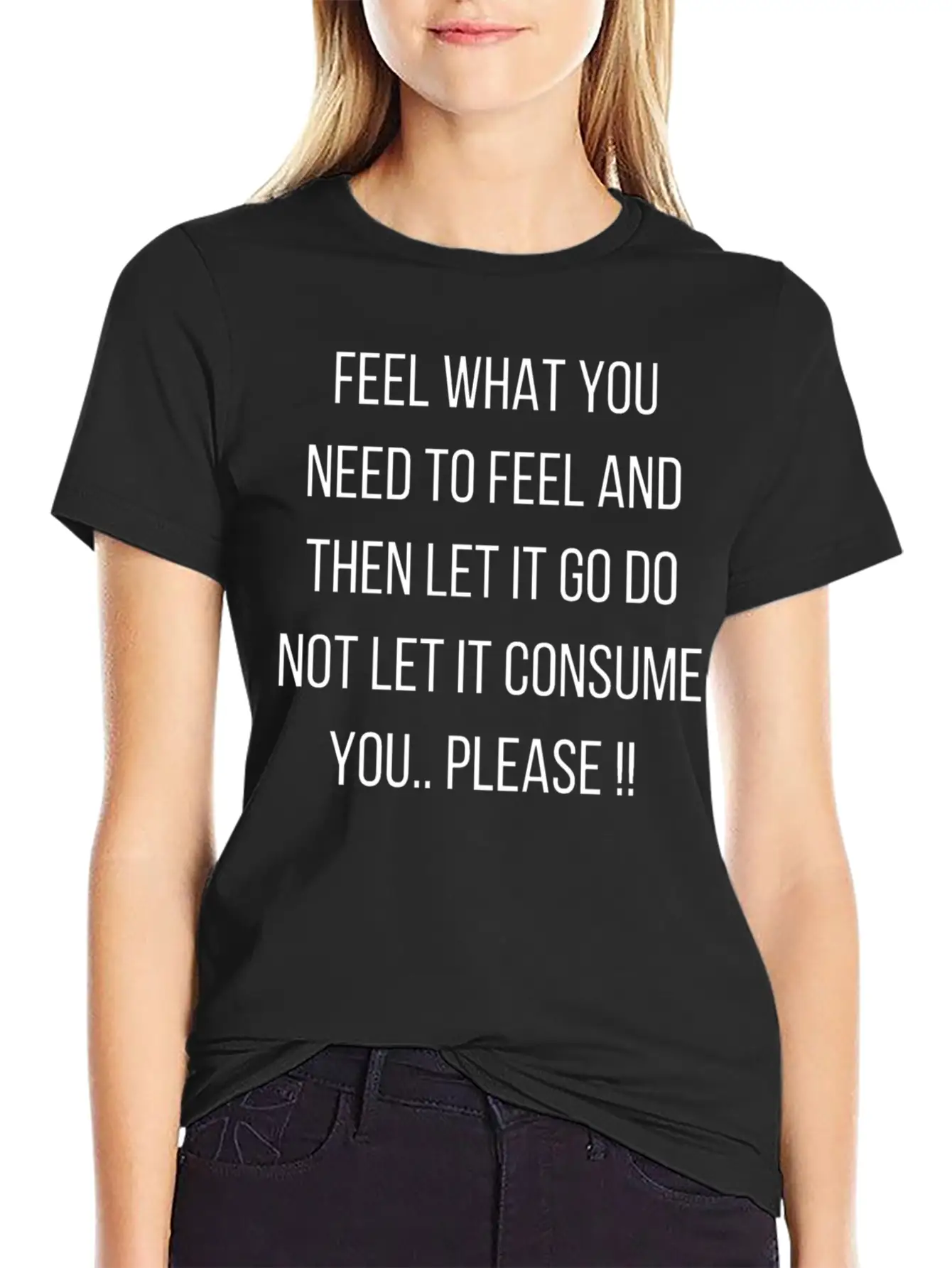 Nice Design With Wisdom Quote Saying Let It Go! Unisex Casual T-Shirt – Clean Design For Daily Comfort