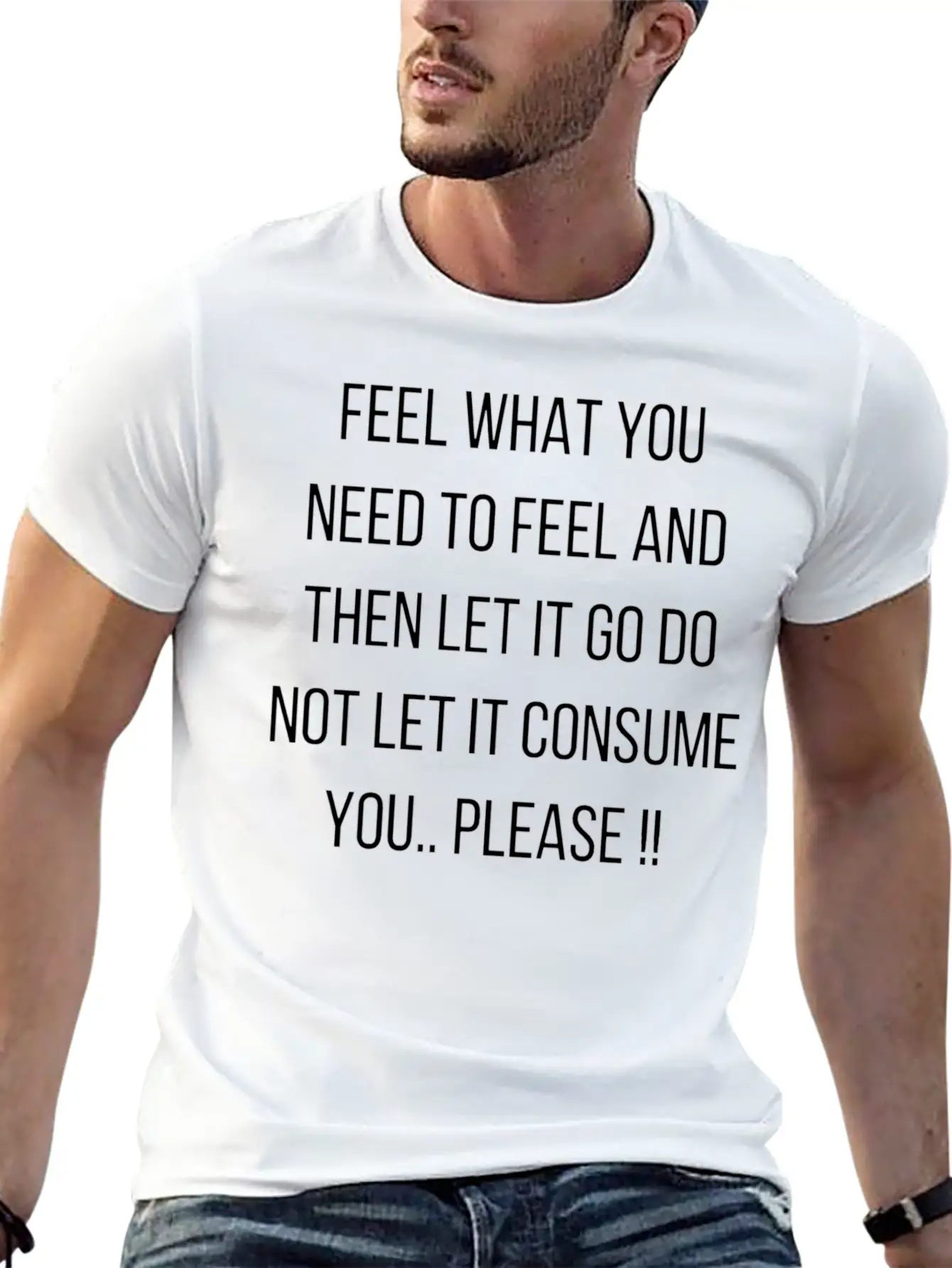 Nice Design With Wisdom Quote Saying Let It Go! Unisex Casual T-Shirt – Clean Design For Daily Comfort