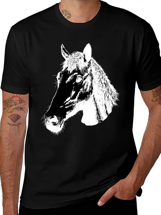 Nice Horse Art Lightweight Cotton T-Shirt – Daily Comfort Graphic Shirt