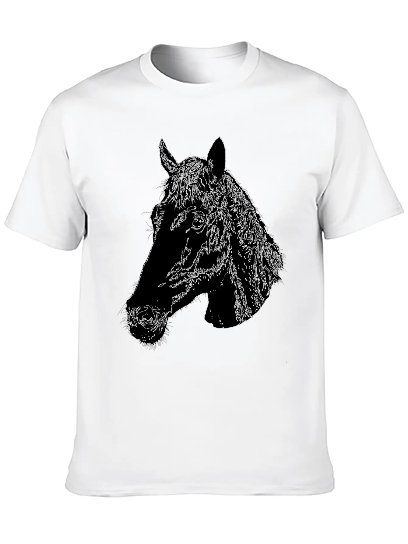 Nice Horse Art Lightweight Cotton T-Shirt – Daily Comfort Graphic Shirt