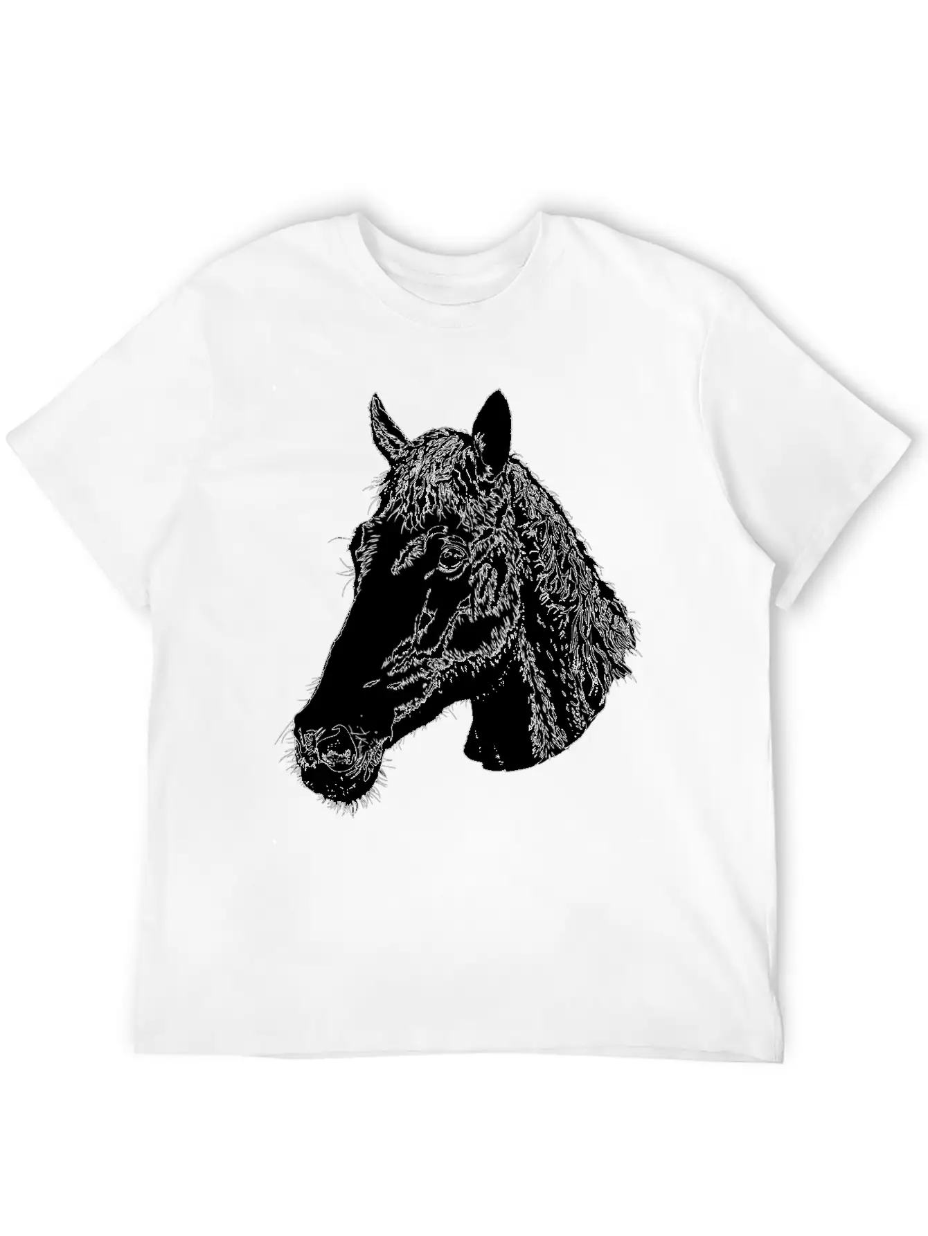 Nice Horse Art Lightweight Cotton T-Shirt – Daily Comfort Graphic Shirt