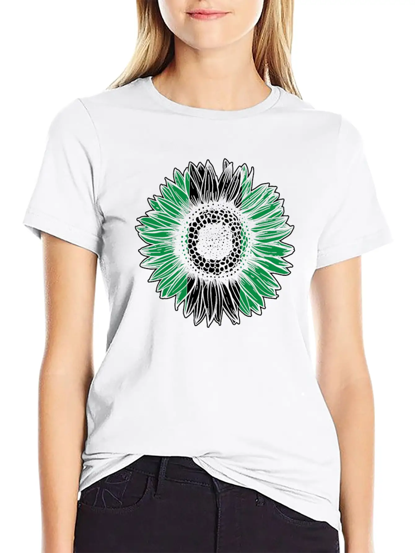 Nigeria Flag Sunflower Unisex Casual T-Shirt – Clean Design For Daily Comfort