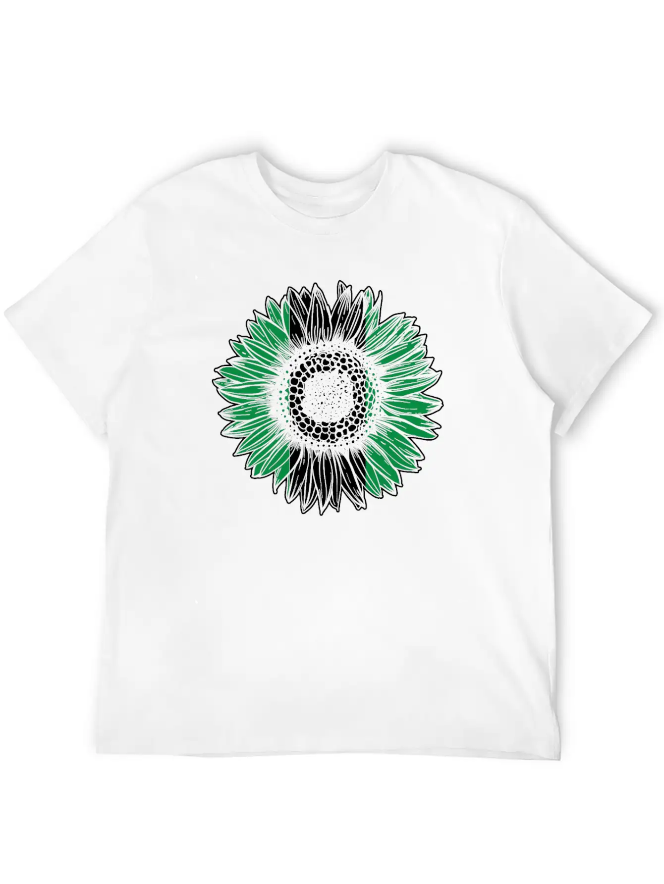 Nigeria Flag Sunflower Unisex Casual T-Shirt – Clean Design For Daily Comfort