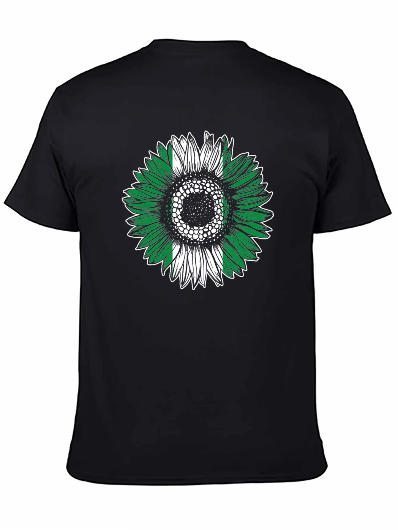 Nigeria Flag Sunflower Unisex Casual T-Shirt – Clean Design For Daily Comfort