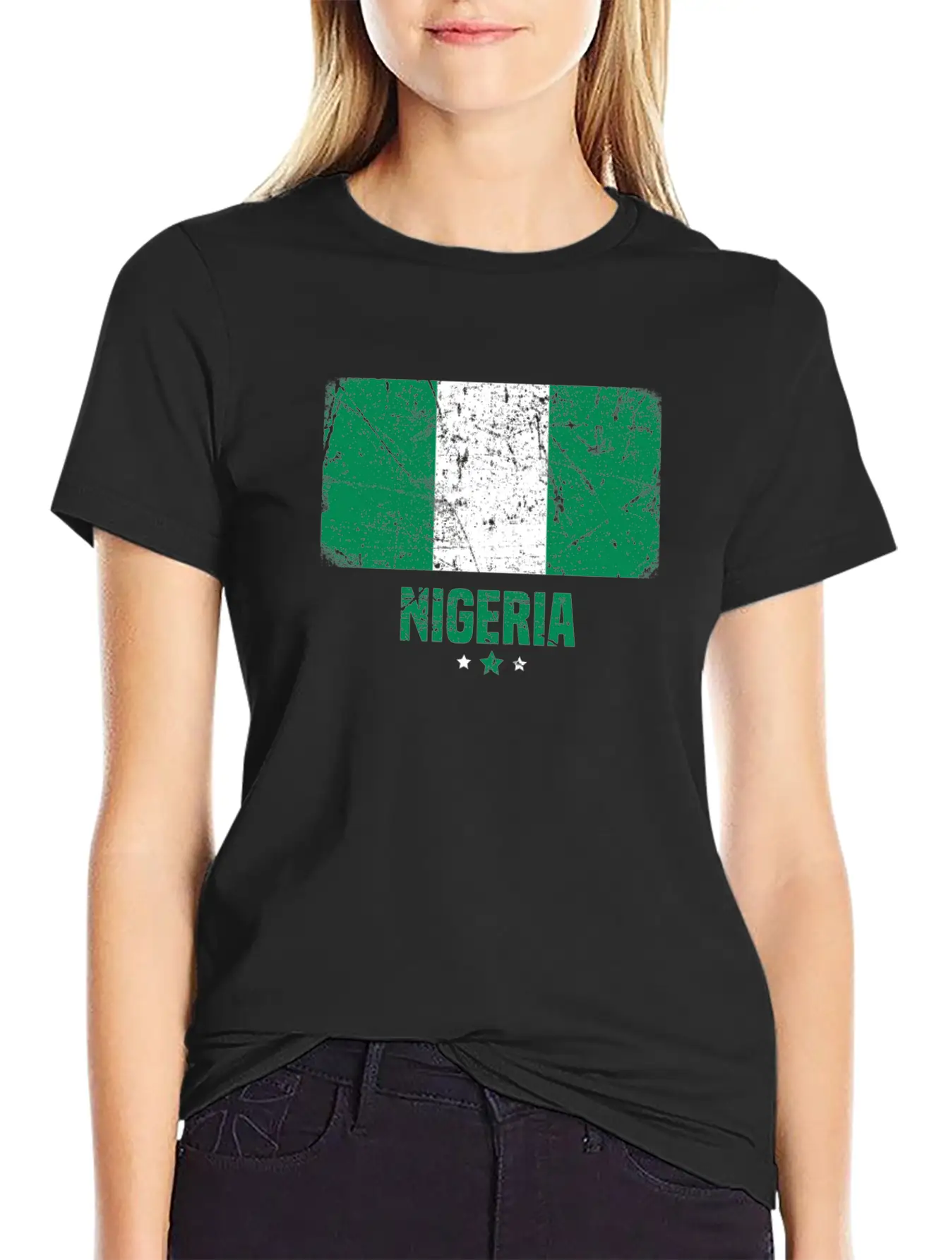 Nigeria Nigerian Flag Essential Cotton Tee For Daily Outfits – Unisex Style