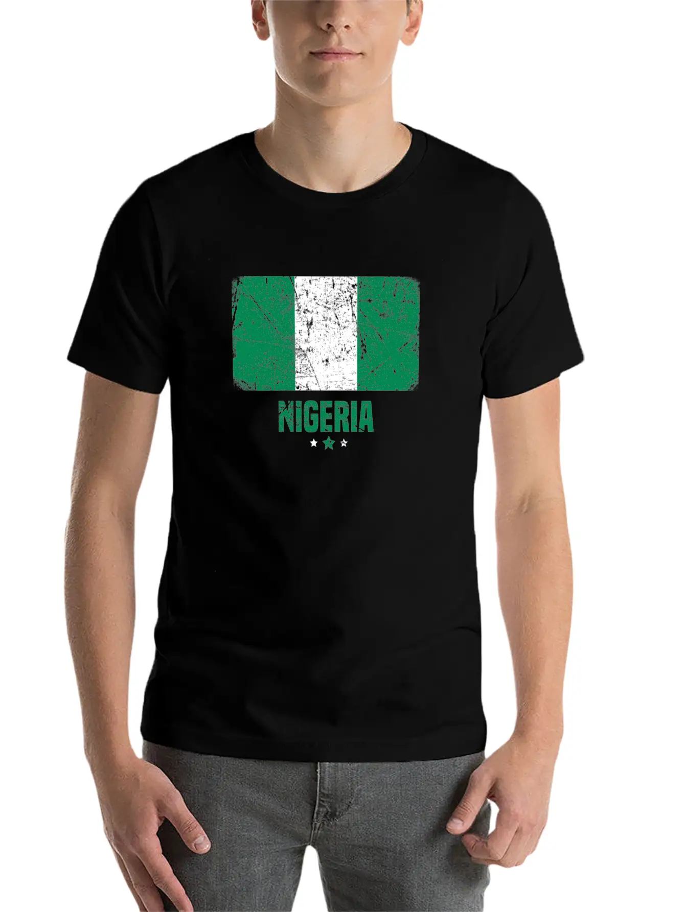 Nigeria Nigerian Flag Essential Cotton Tee For Daily Outfits – Unisex Style