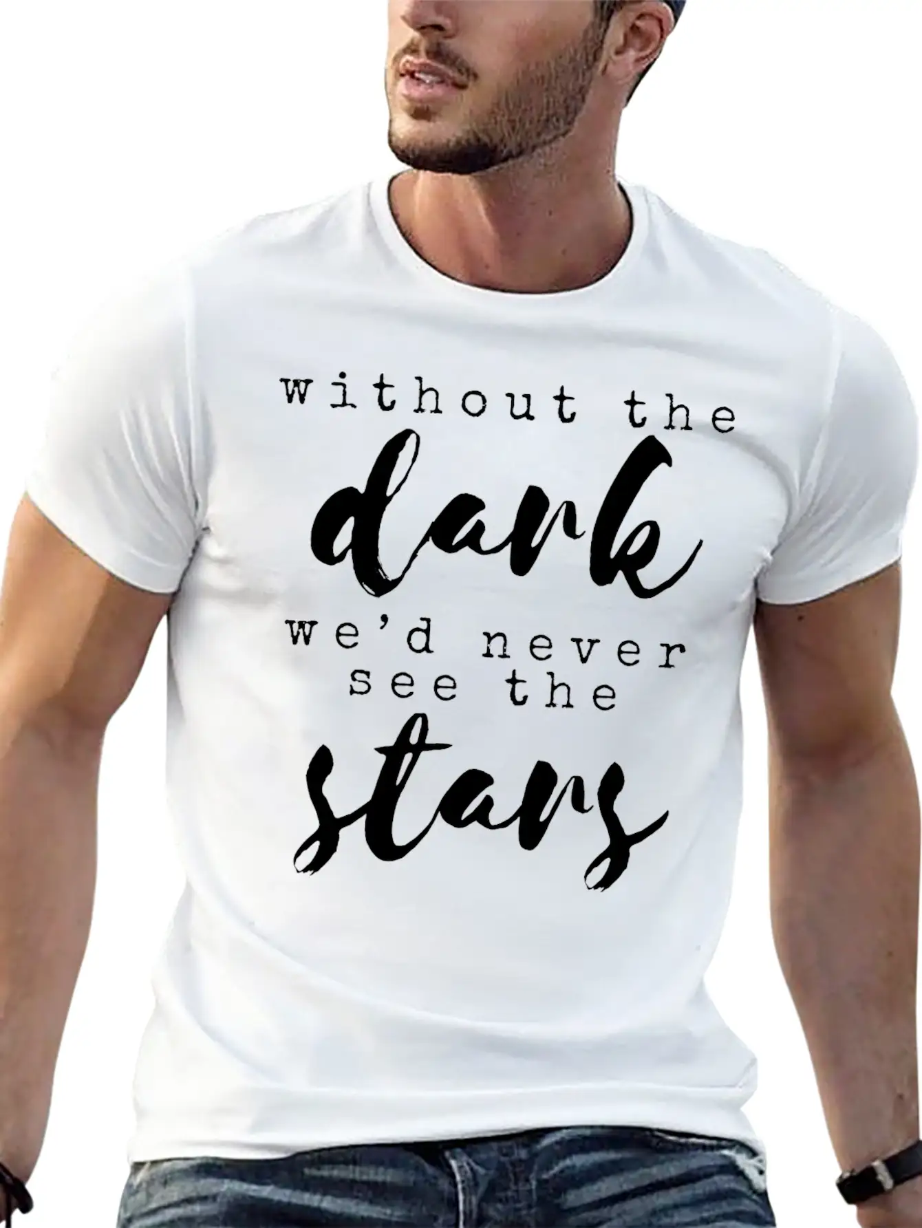 Night Stars Unisex Casual T-Shirt – Clean Design For Daily Comfort