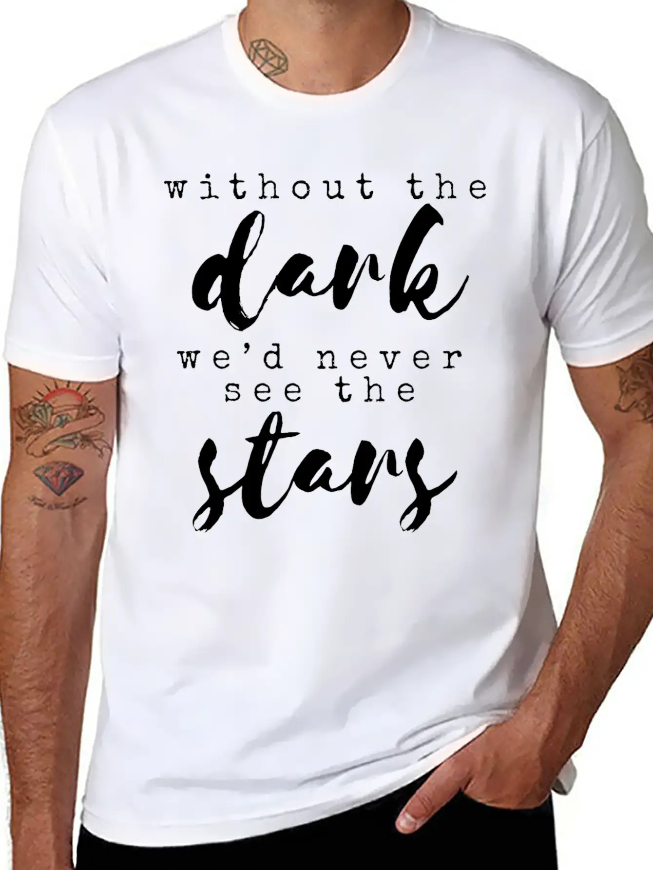 Night Stars Unisex Casual T-Shirt – Clean Design For Daily Comfort