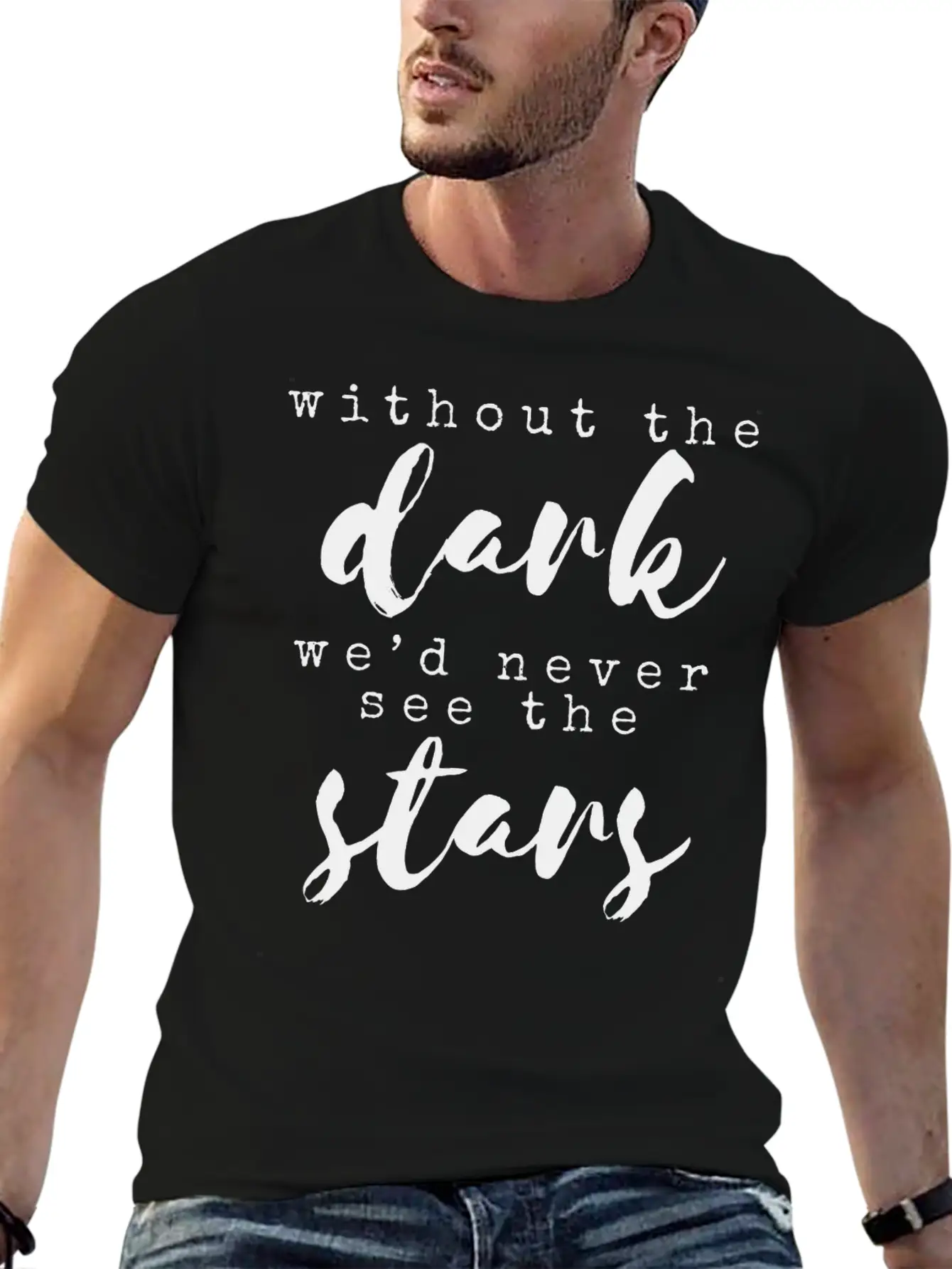 Night Stars Unisex Casual T-Shirt – Clean Design For Daily Comfort