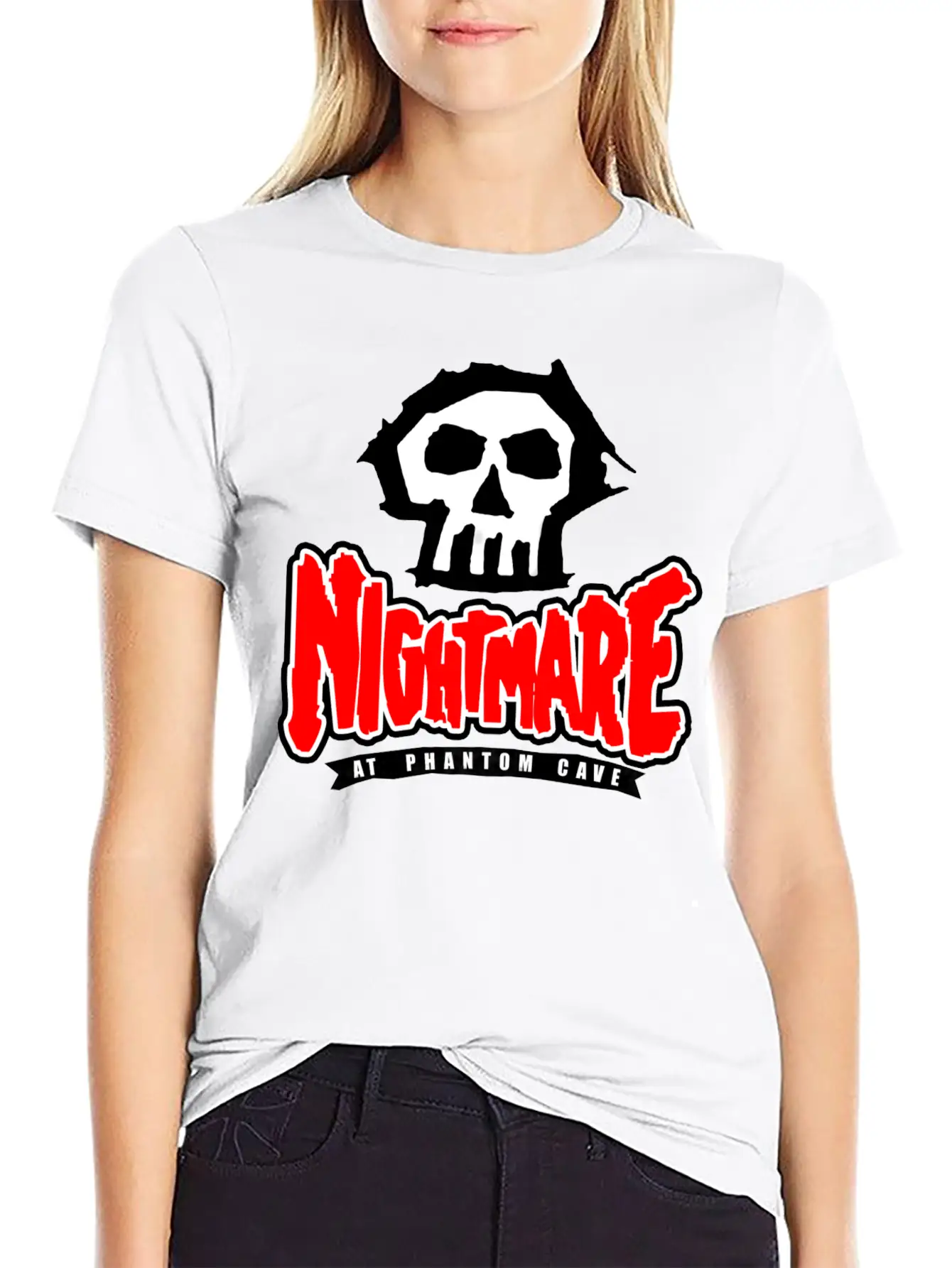 Nightmare At Phantom Cave Roller Coaster Nostalgia Relaxed Everyday Tee – Lightweight And Durable Cotton