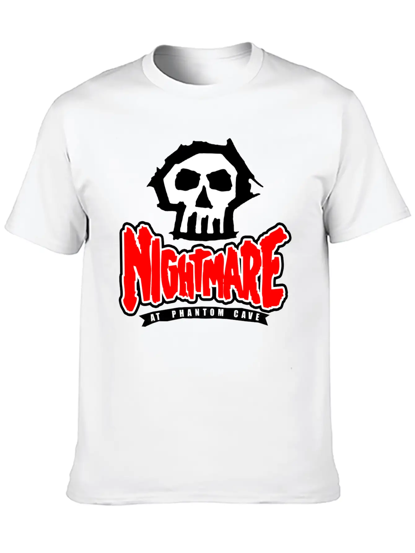 Nightmare At Phantom Cave Roller Coaster Nostalgia Relaxed Everyday Tee – Lightweight And Durable Cotton