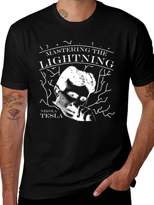 Nikola Tesla Genius Master Energy Power Force Basic Graphic T-Shirt – Daily Comfort In Soft Cotton