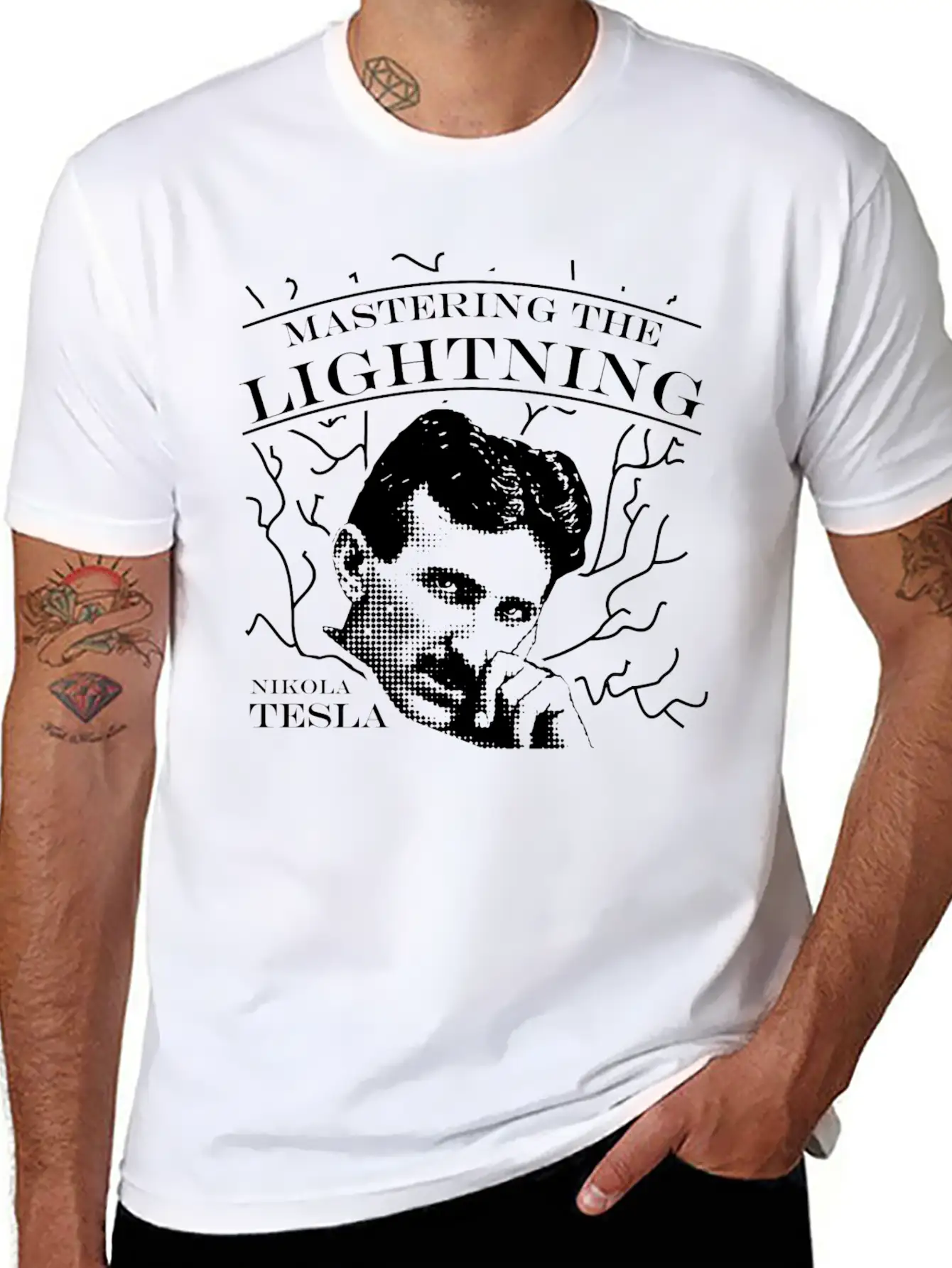 Nikola Tesla Genius Master Energy Power Force Basic Graphic T-Shirt – Daily Comfort In Soft Cotton