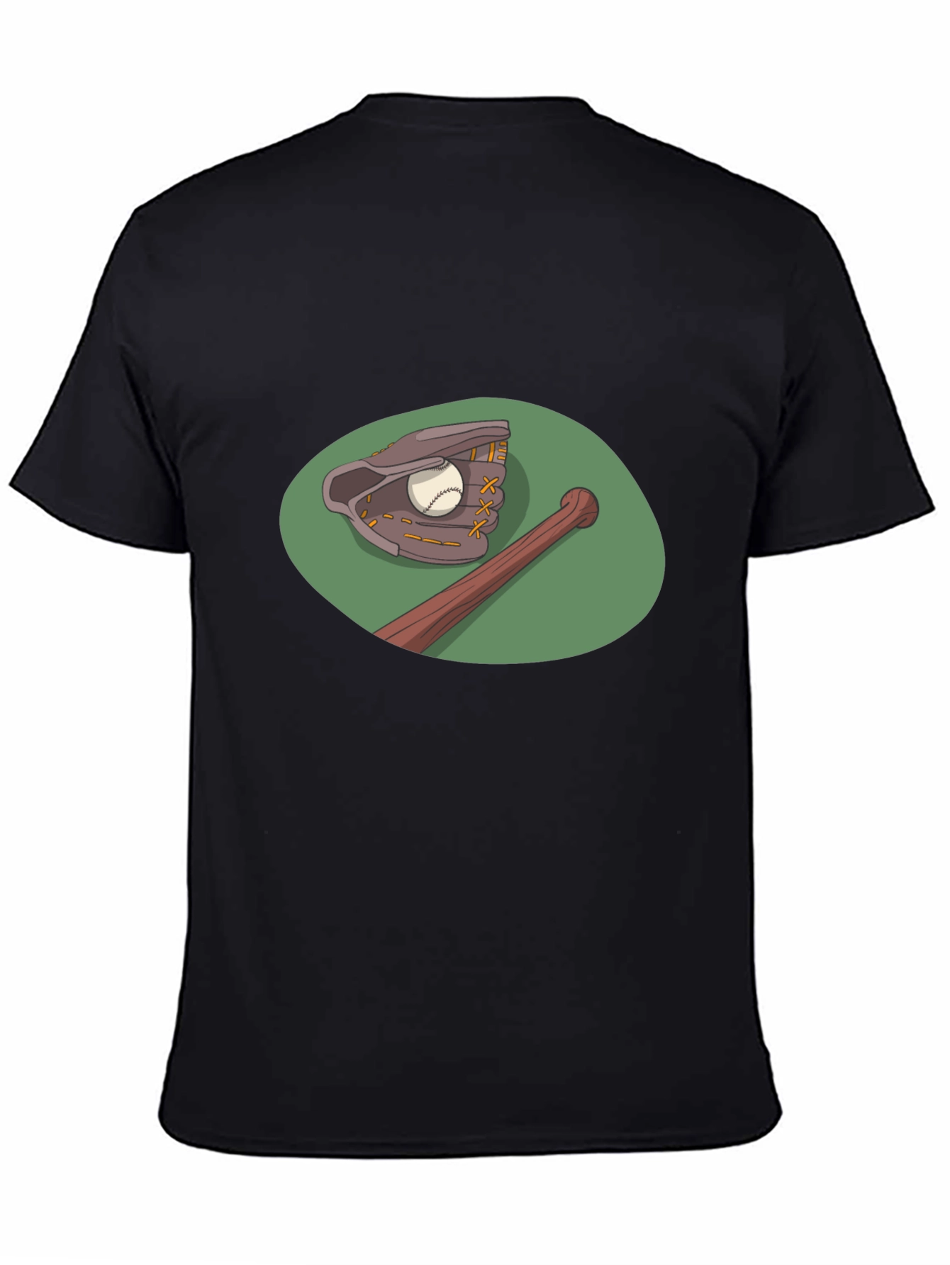 Baseball T-Shirt: Glove & Bat Graphic Tee