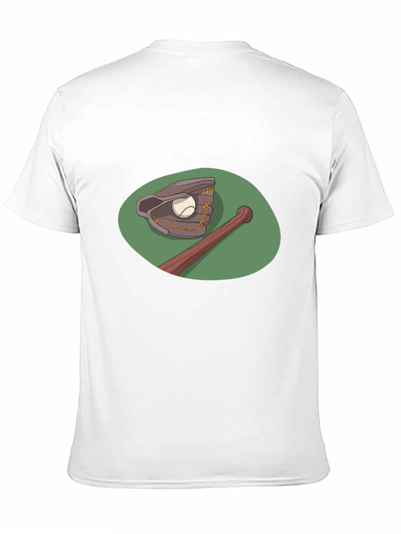 Baseball T-Shirt: Glove & Bat Graphic Tee