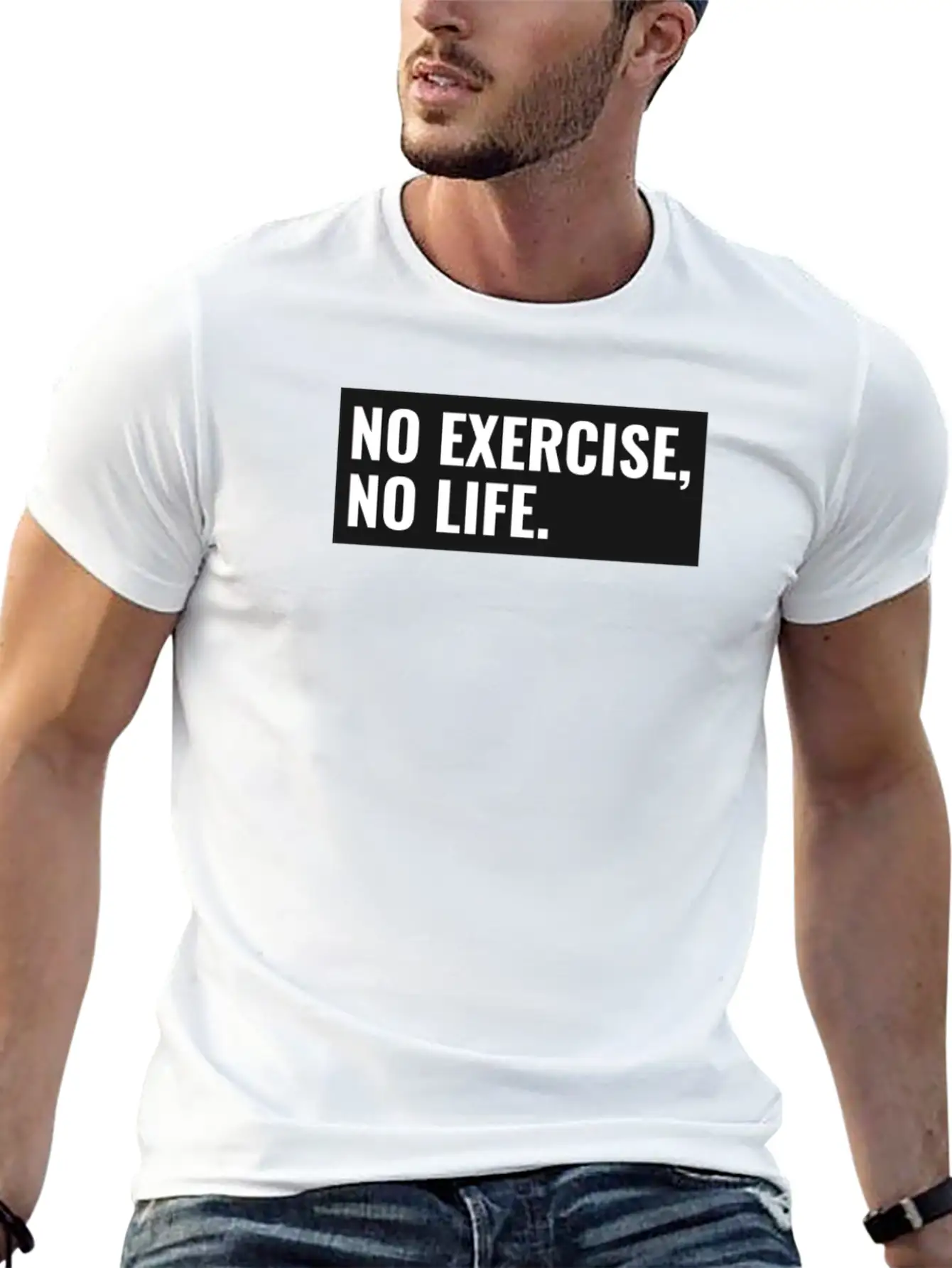 No Exercise, No Life Unisex Casual T-Shirt – Clean Design For Daily Comfort