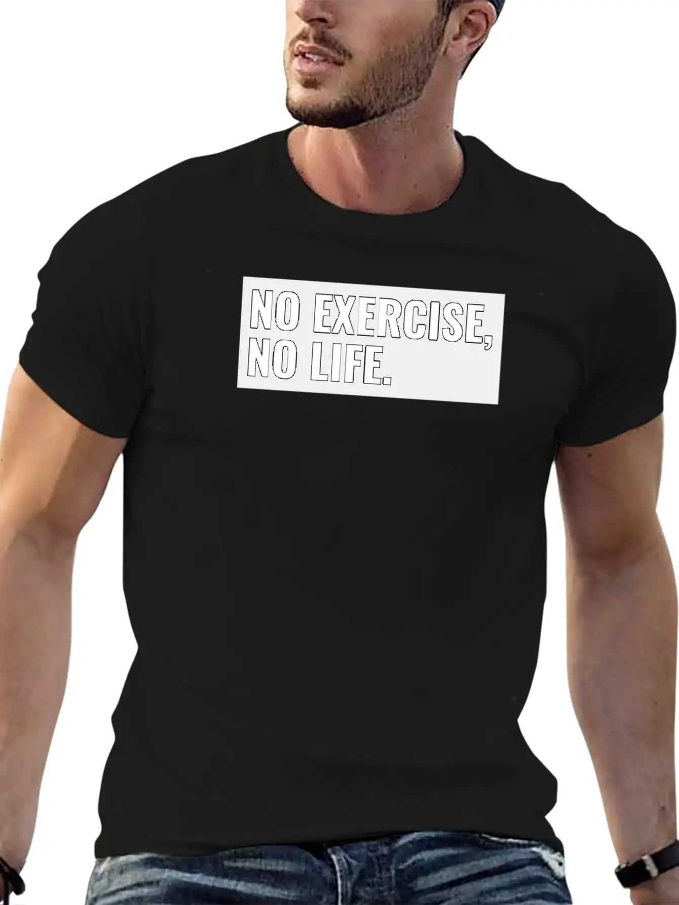 No Exercise, No Life Unisex Casual T-Shirt – Clean Design For Daily Comfort