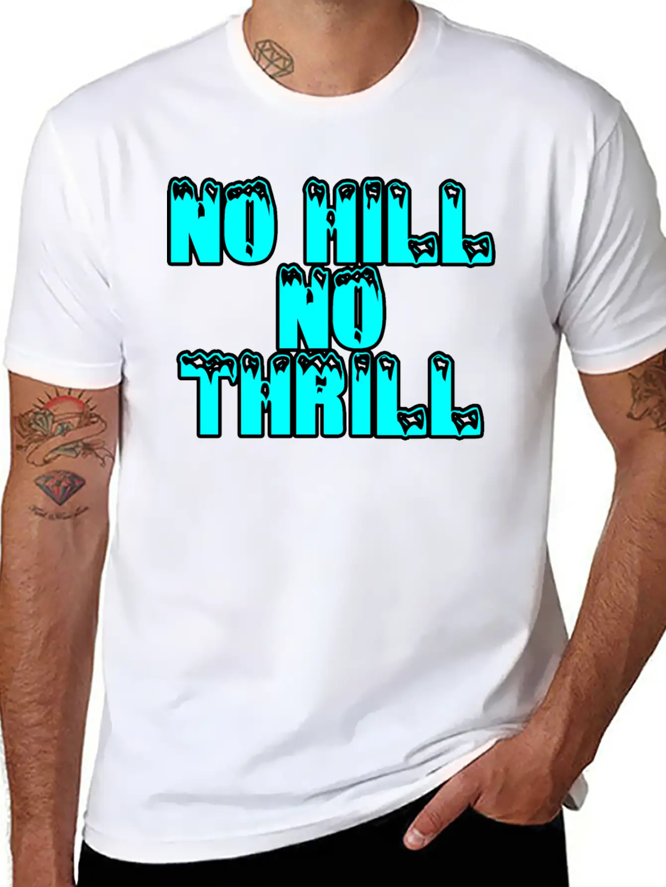 No Hill No Thrill 2 Essential Cotton Tee For Daily Outfits – Unisex Style