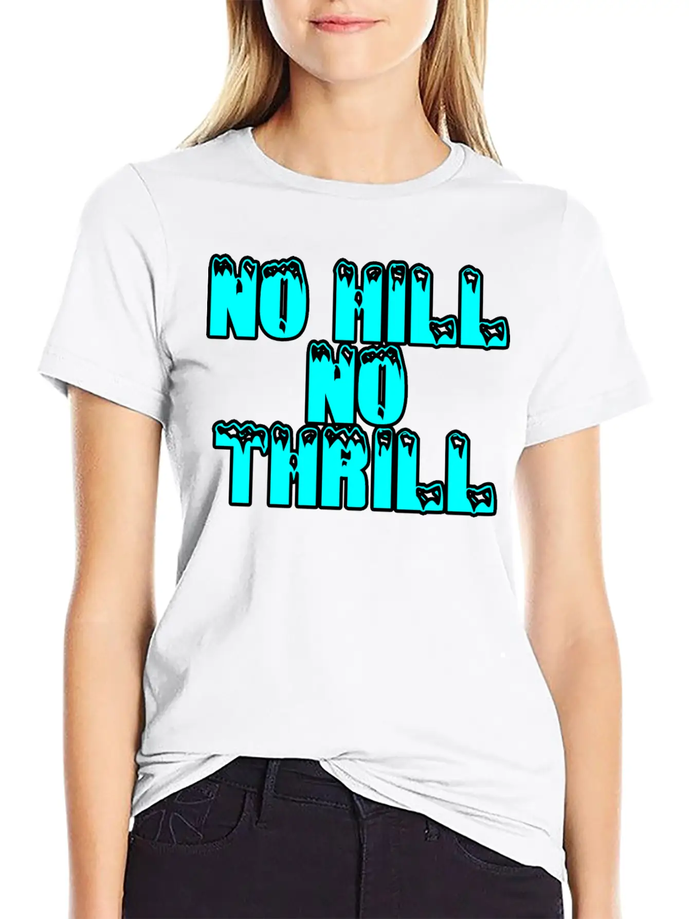 No Hill No Thrill 2 Essential Cotton Tee For Daily Outfits – Unisex Style