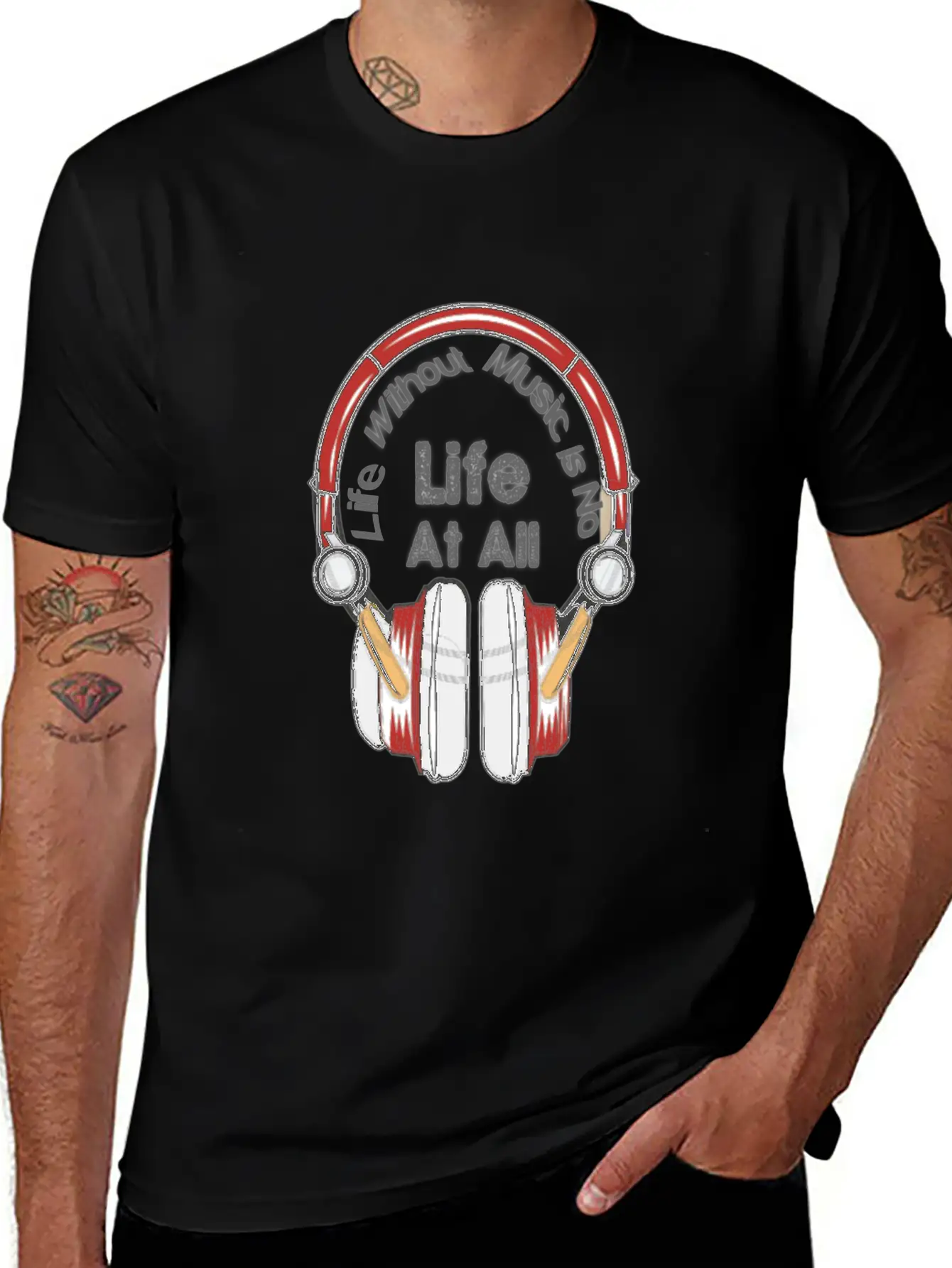 No Life No Music Relaxed Everyday Tee – Lightweight And Durable Cotton