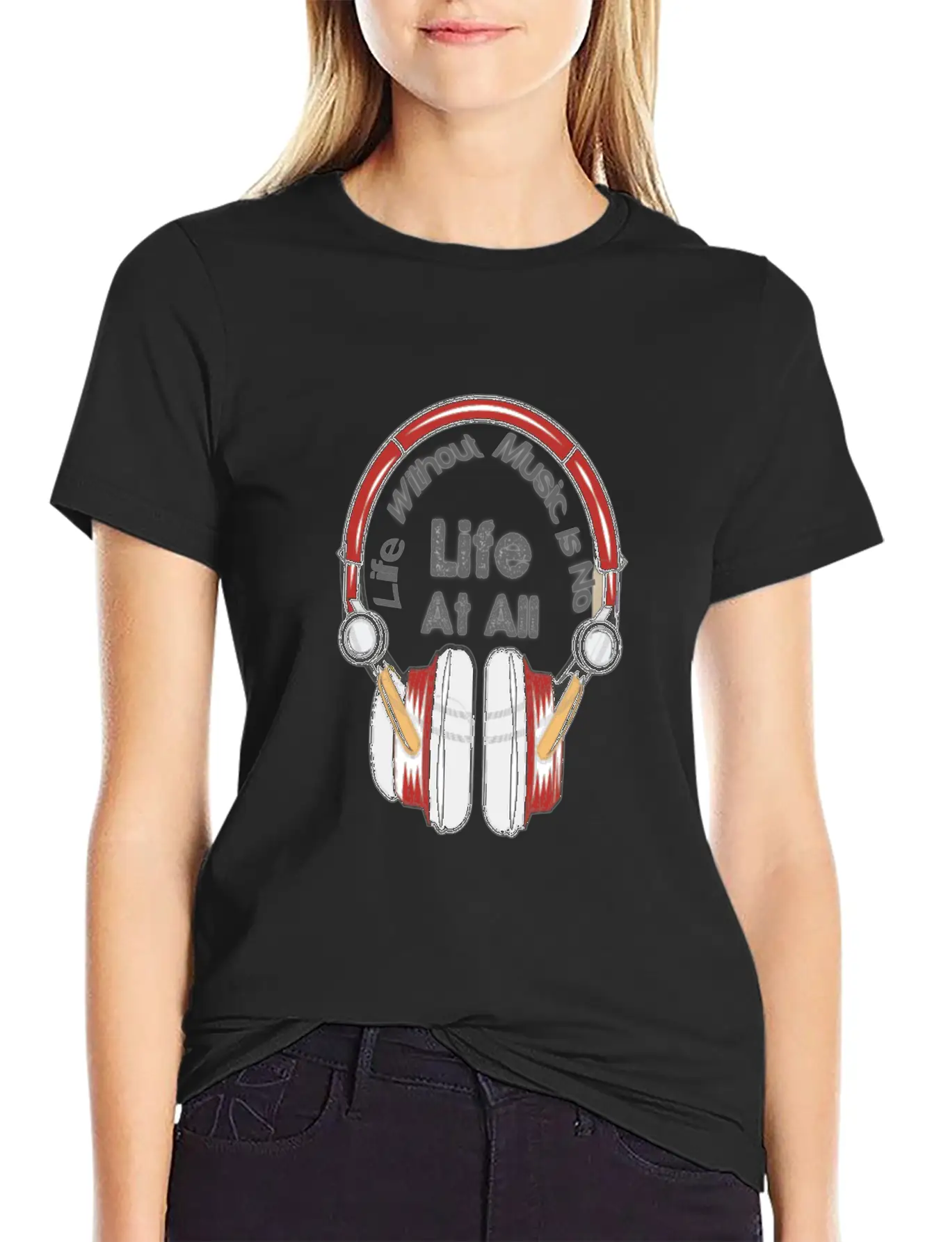 No Life No Music Relaxed Everyday Tee – Lightweight And Durable Cotton