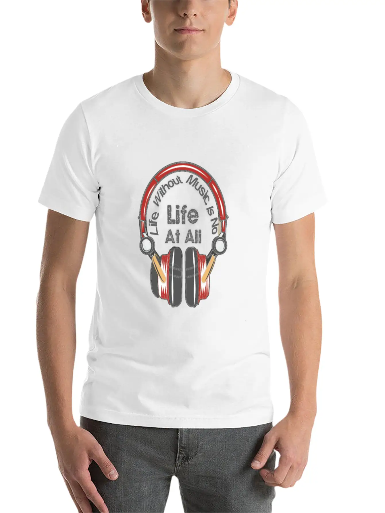 No Life No Music Relaxed Everyday Tee – Lightweight And Durable Cotton