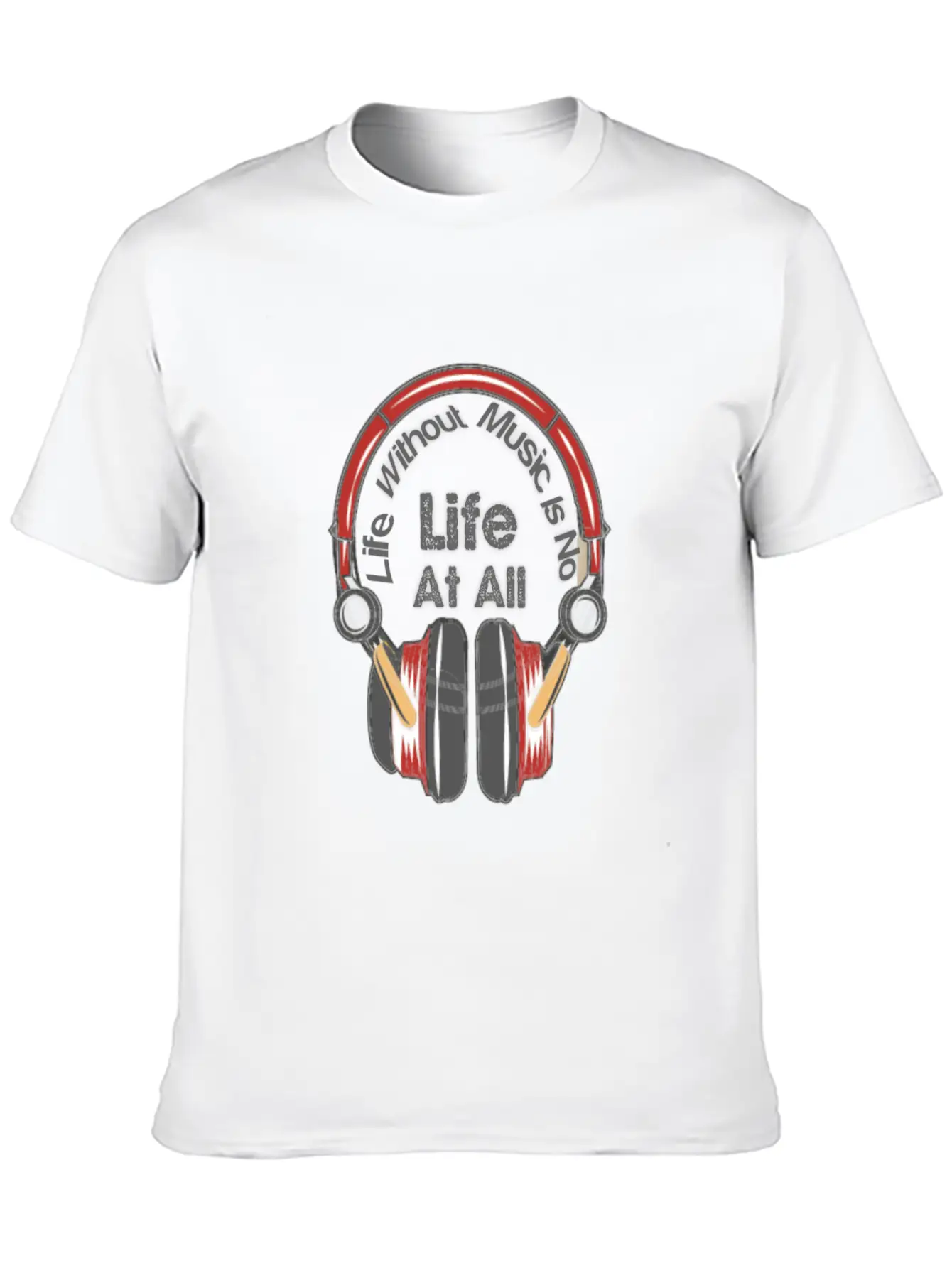 No Life No Music Relaxed Everyday Tee – Lightweight And Durable Cotton