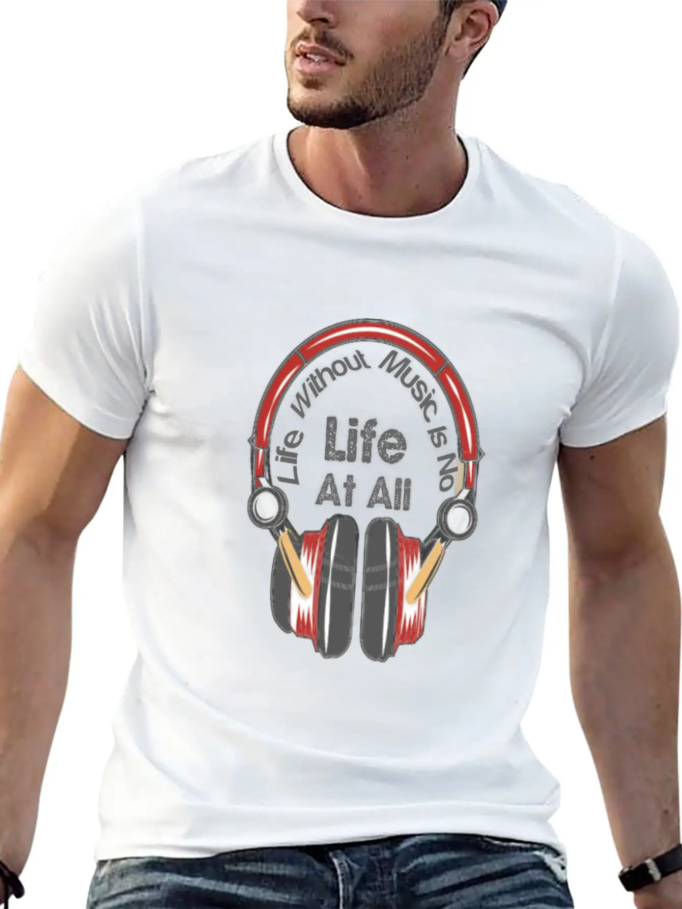 No Life No Music Relaxed Everyday Tee – Lightweight And Durable Cotton