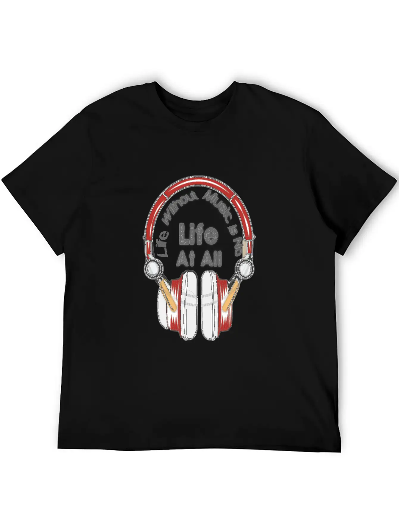 No Life No Music Relaxed Everyday Tee – Lightweight And Durable Cotton