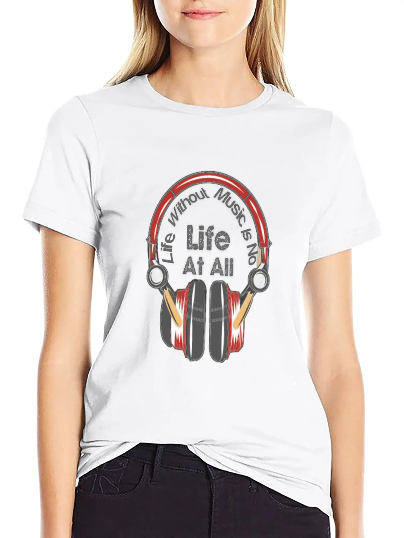 No Life No Music Relaxed Everyday Tee – Lightweight And Durable Cotton