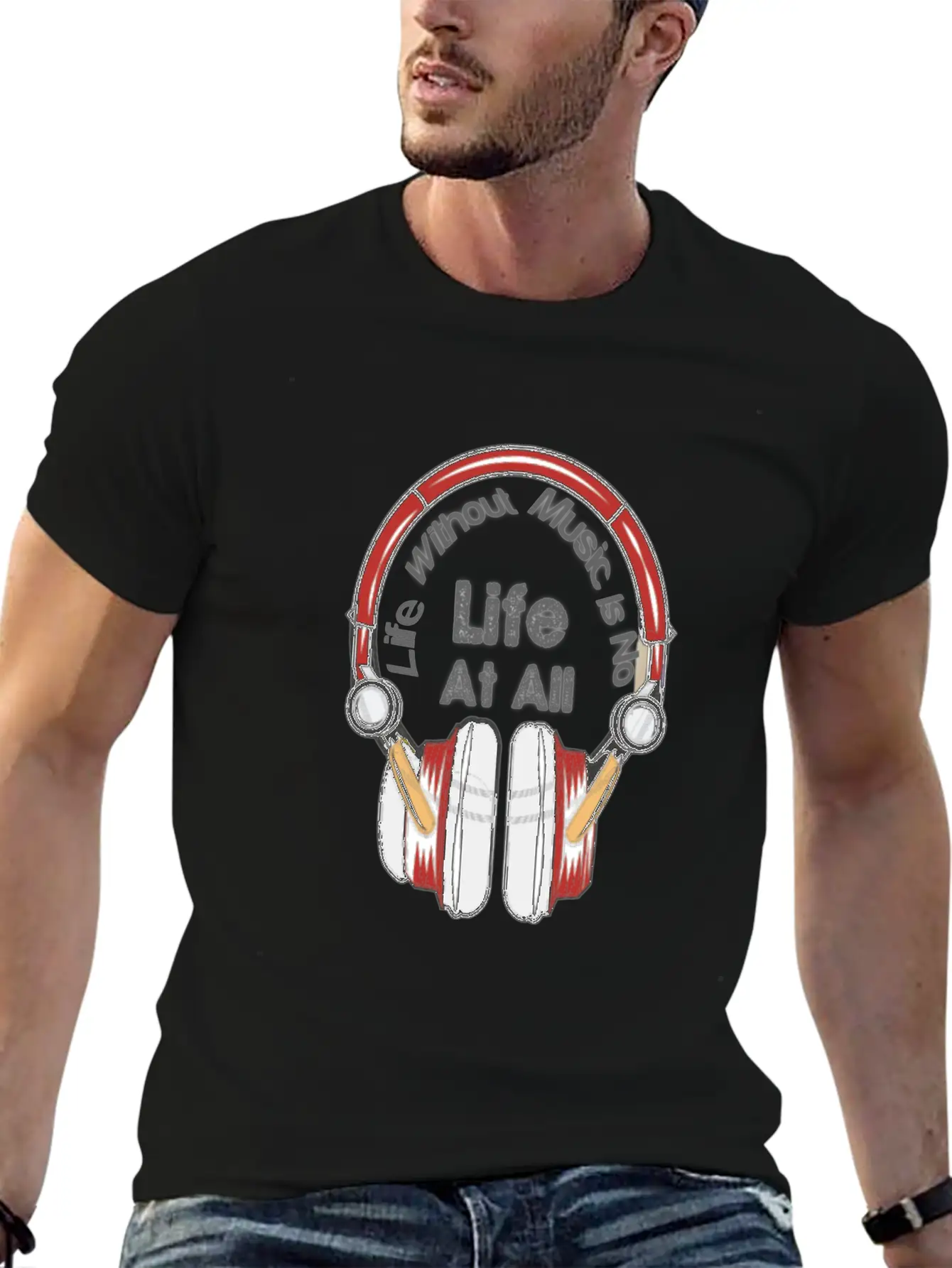 No Life No Music Relaxed Everyday Tee – Lightweight And Durable Cotton