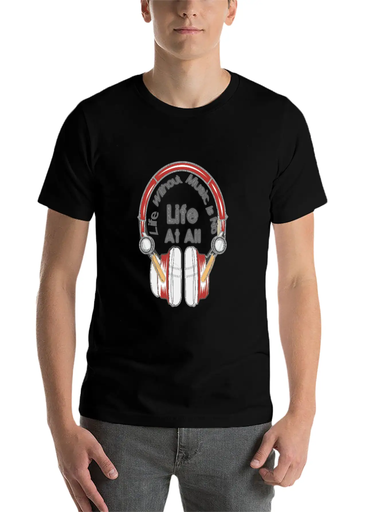 No Life No Music Relaxed Everyday Tee – Lightweight And Durable Cotton