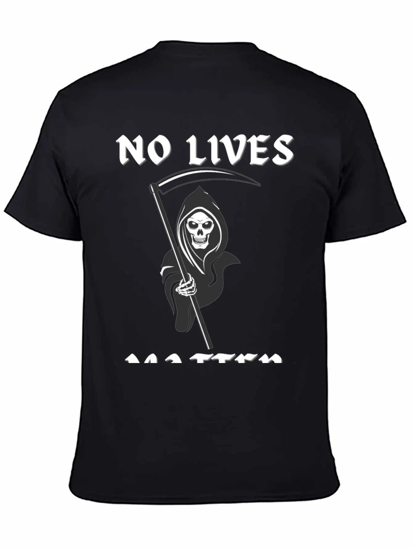 NO LIVES MATTER Grim Reaper Death Stylish Everyday T-Shirt – Unisex Basic Cotton Tee