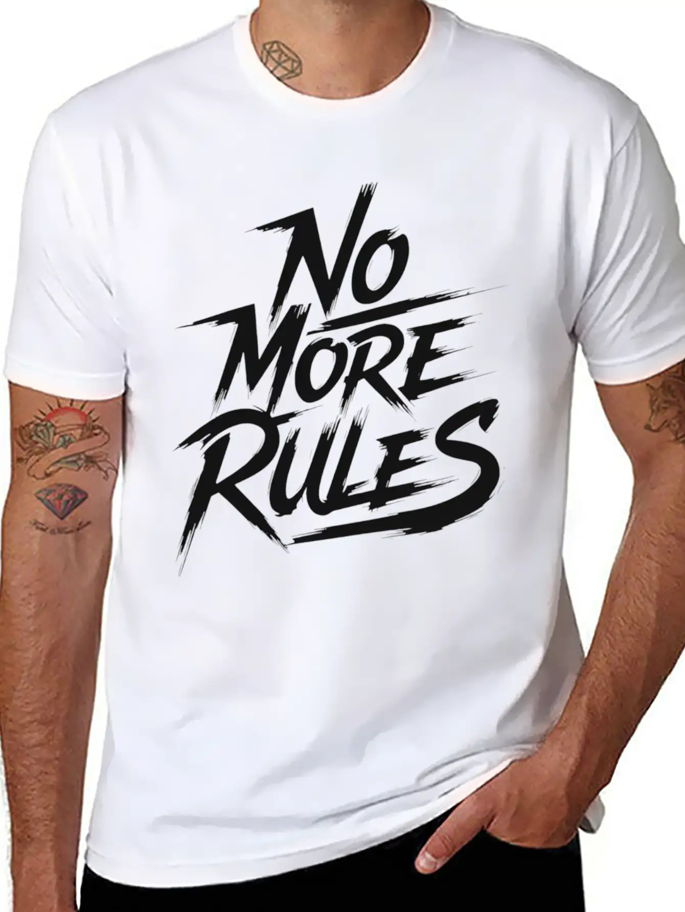 No More Rules Stylish Everyday T-Shirt – Unisex Basic Cotton Tee