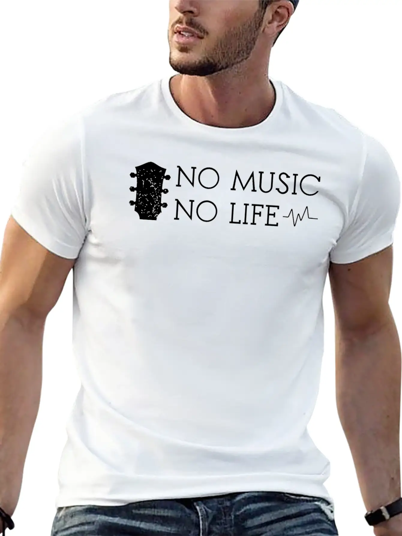 No Music No Life Basic Graphic T-Shirt – Daily Comfort In Soft Cotton